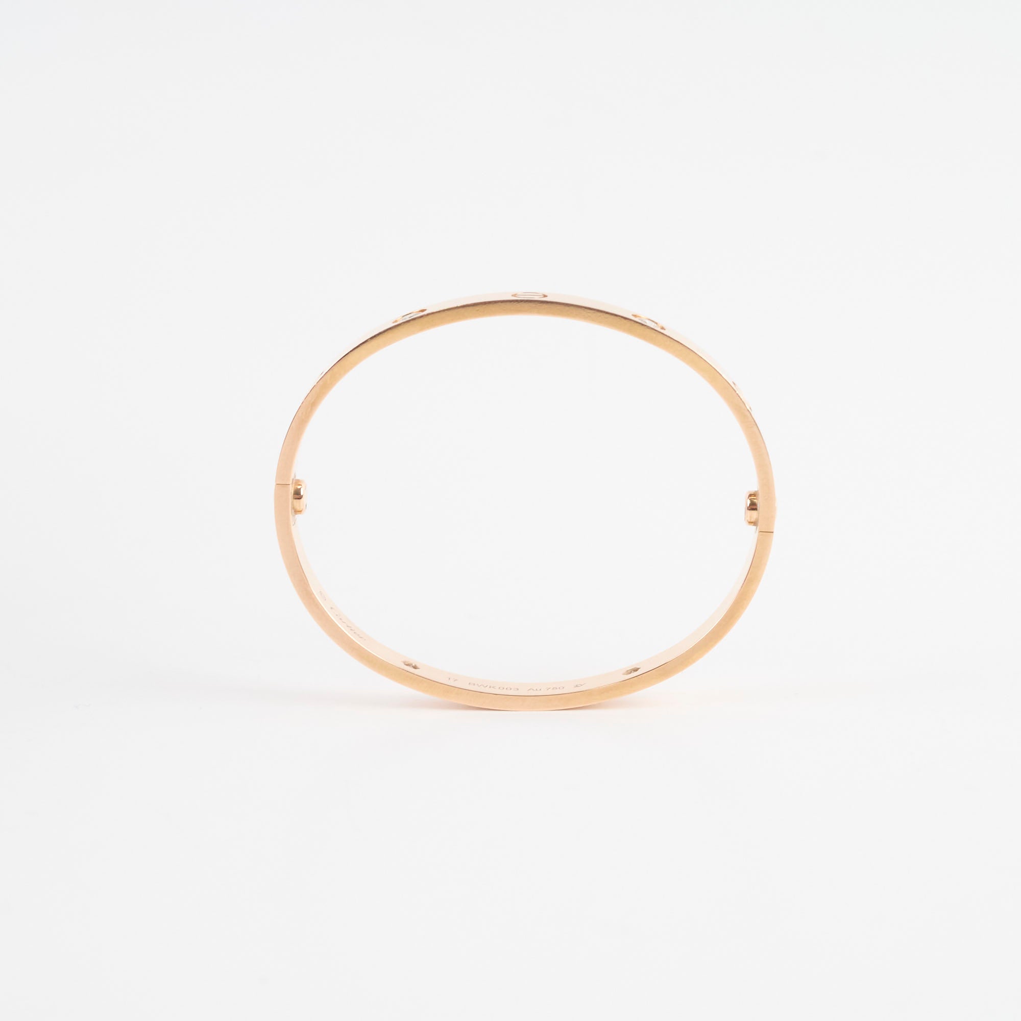 Cartier 4 Diamond Love Bracelet 18K Gold Size 17 - Luxury Jewelry Gift for Women, Anniversary & Valentine's Day