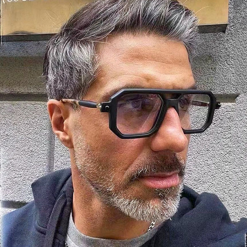 Vintage Square Sunglasses for Men & Women - Retro Fashion Blue Light Blocking Shades - Perfect for Outdoor Activities, Driving, and Fashion Accessories