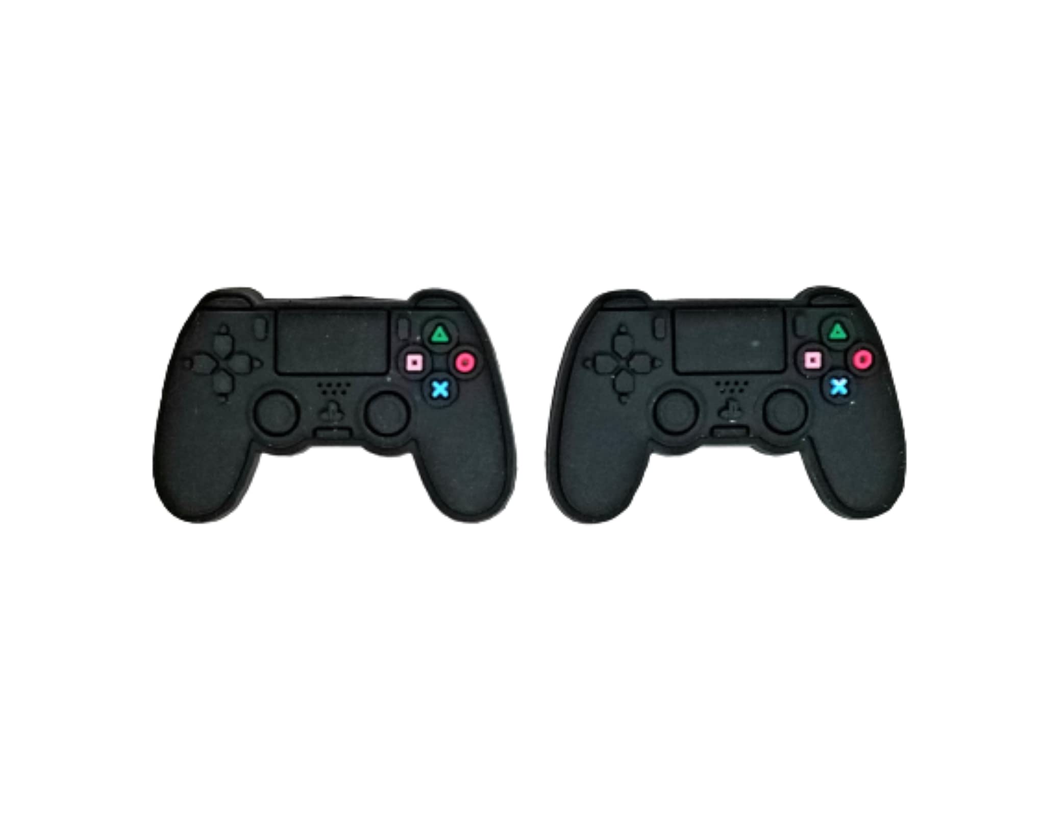 2-Pack Black Controller Shoe Charms for Crocs Clogs - Compatible with Jibbitz - Perfect for Gaming Enthusiasts & Casual Wear