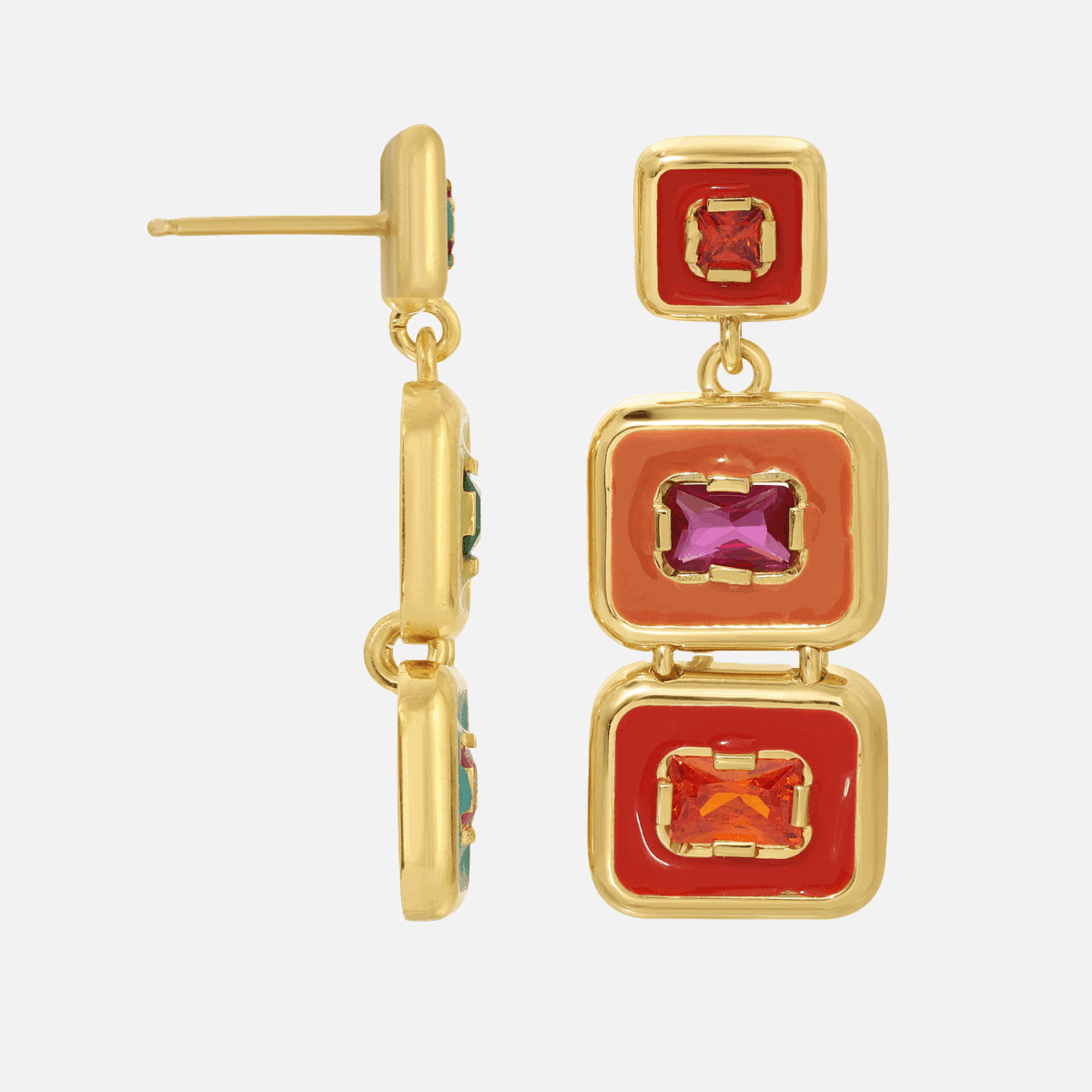 Trendy Sunny Snapback Earrings for Women - Stylish & Adjustable Fashion Accessories - Perfect for Parties, Concerts & Everyday Wear