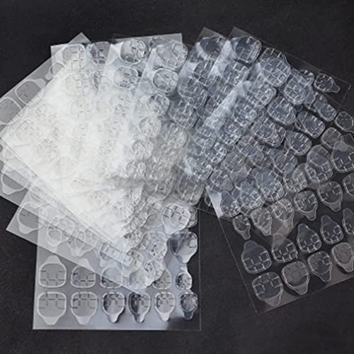 120pcs Double-Sided Nail Glue Stickers with Nail File & Applicator - Transparent Flexible Fake Nail Adhesive Tabs for Strong Hold | Perfect for Salon, Home Manicures & Special Occasions