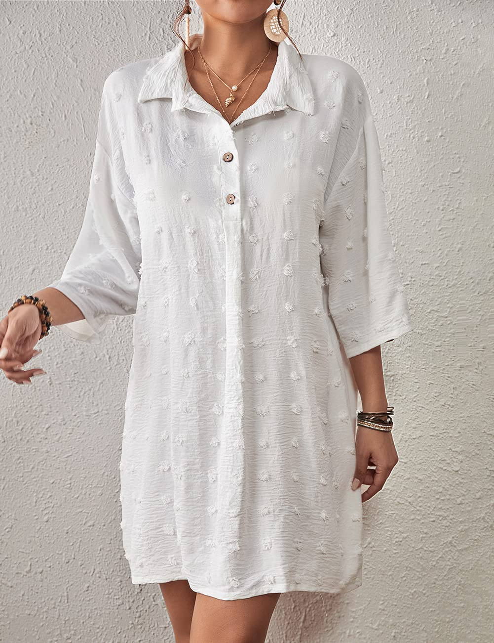 Bsubseach Women's Beach Dresses - Flowy Swimsuit Cover Ups for Summer, Swimwear Cover Dress with Pockets | Perfect for Poolside, Vacation & Beach Getaways