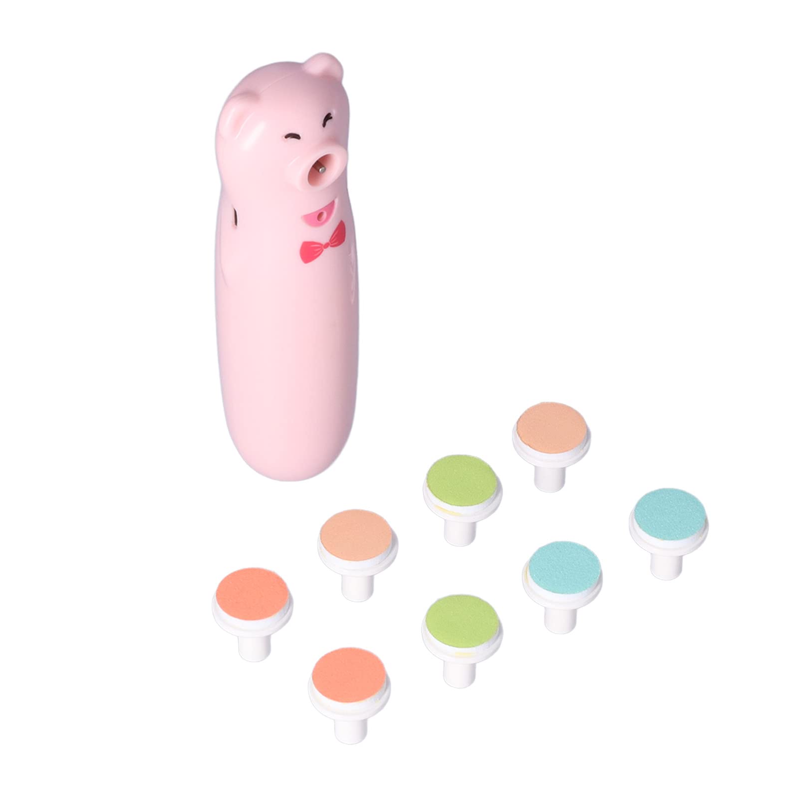 Electric Baby Nail Clipper - Rechargeable & Easy-to-Use Newborn Nail Trimmer with Bear-Shaped Nail Polisher (Pink) | Gentle & Safe for Infant Nail Care at Home or Travel