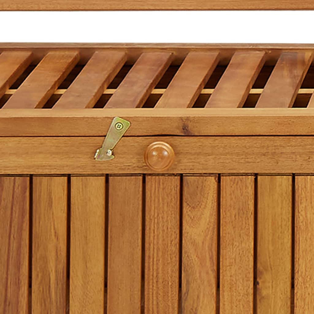Acacia Wood Patio Storage Bench - Outdoor Deck Box with Seat for Garden, Pool & Porch - Perfect for Storing Cushions, Toys & Tools - Ideal for Backyard, Deck & Patio Furniture Organization
