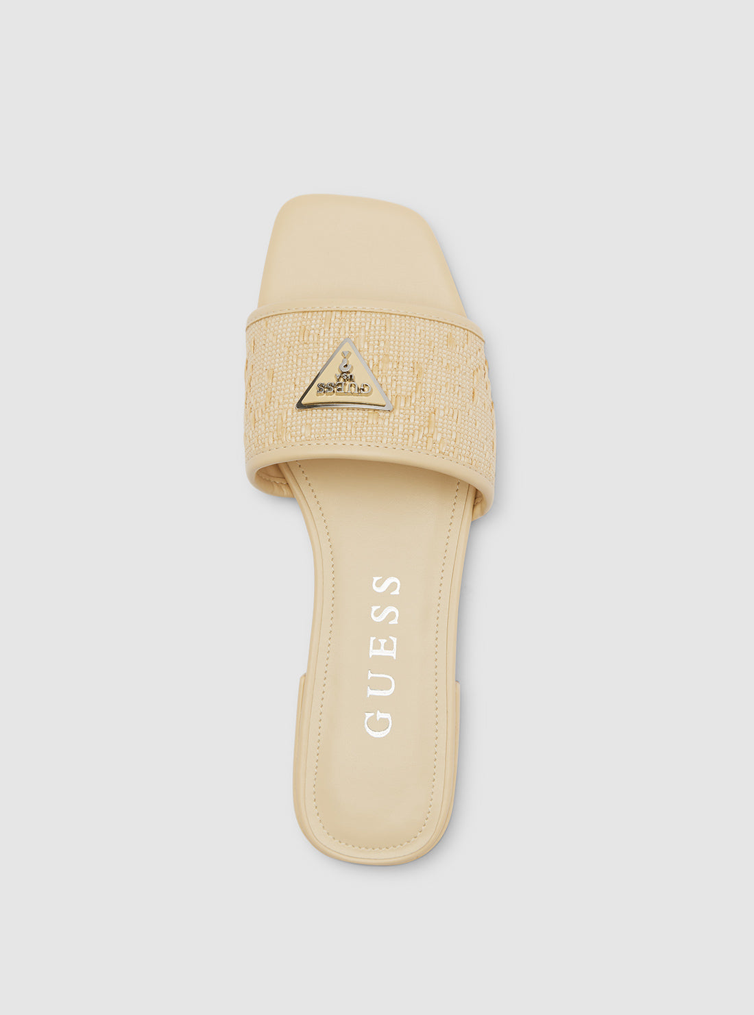 Beige Tamsey Slide Sandals for Women - Comfortable Summer Casual Shoes with Soft Cushioning - Perfect for Beach, Poolside & Vacation Wear