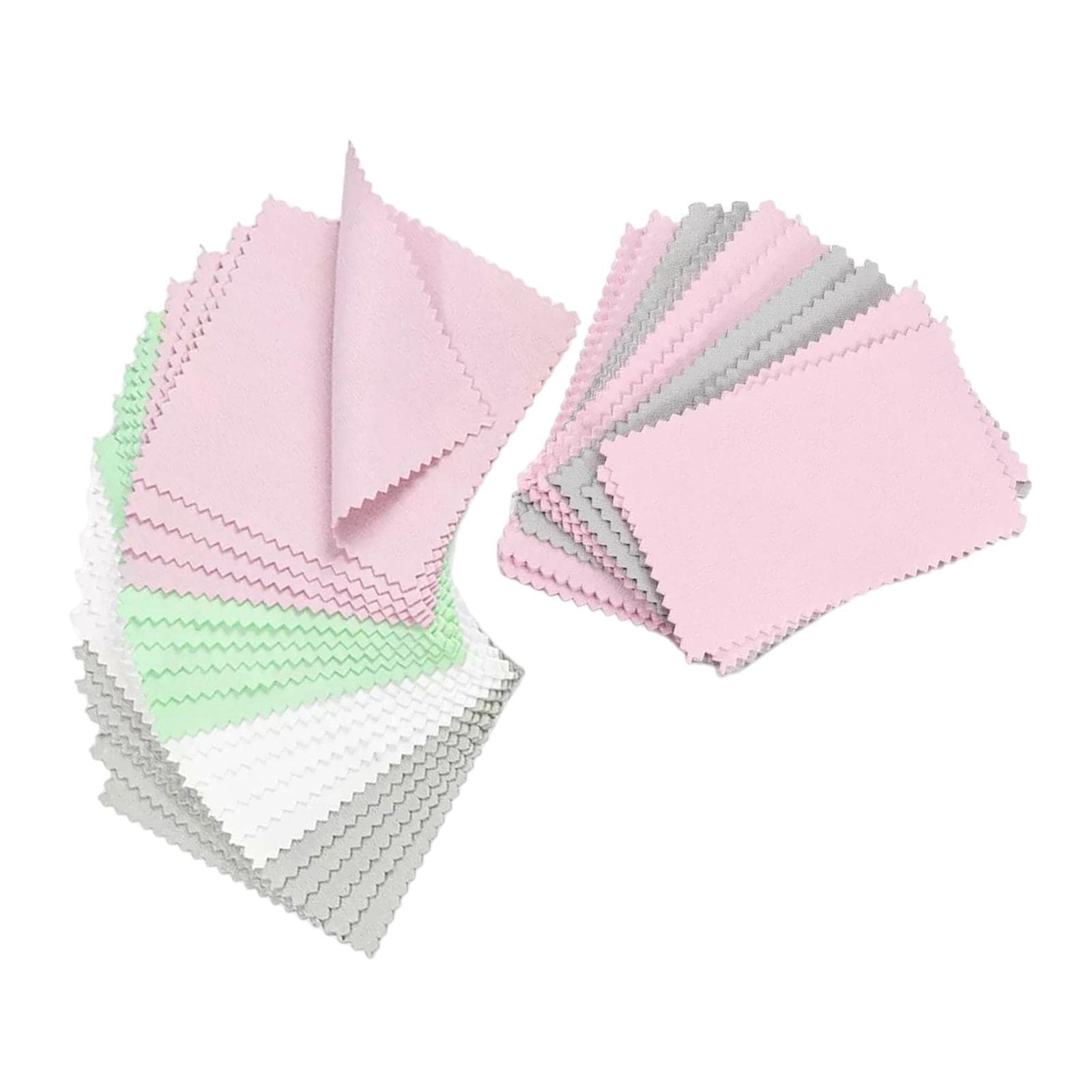 Harilla 50-Piece Jewelry Cleaning Cloth Set - 8x8cm Microfiber Polishing Wipes for Rings, Watches, Glasses & Silver - Portable, Lightweight & Reusable - Perfect for Travel, Home & Jewelry Care