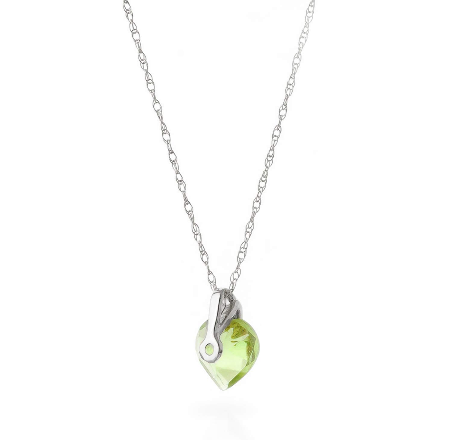 14K Solid Gold Necklace with Natural Peridot Gemstone - Elegant Dainty Jewelry for Women, Perfect Gift for Birthday, Anniversary & Special Occasions