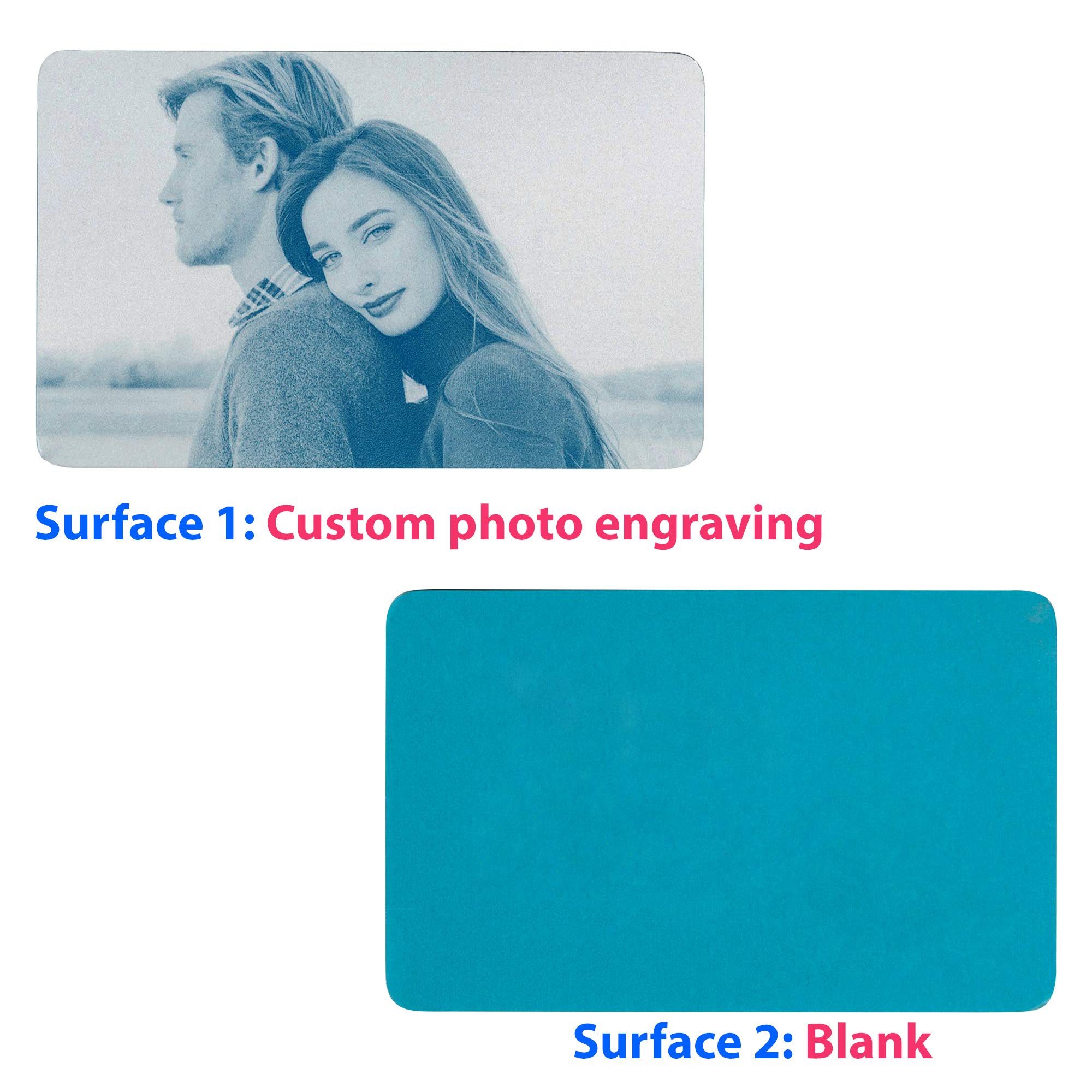 Custom Engraved Wallet Insert Card with Photo & Text - Personalized Gift for Loved Ones | Perfect for Anniversaries, Weddings & Special Occasions