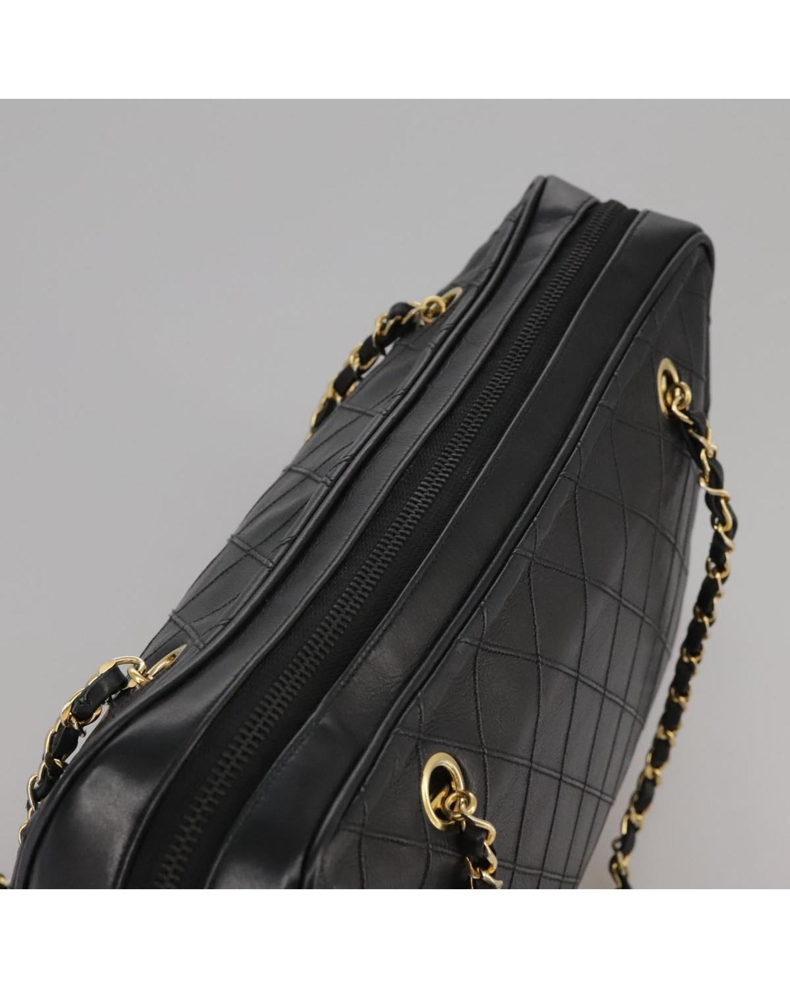 Bicolor Chain Matelasse Lambskin Shoulder Bag for Women - Elegant Crossbody Purse for Work, Party & Evening Out