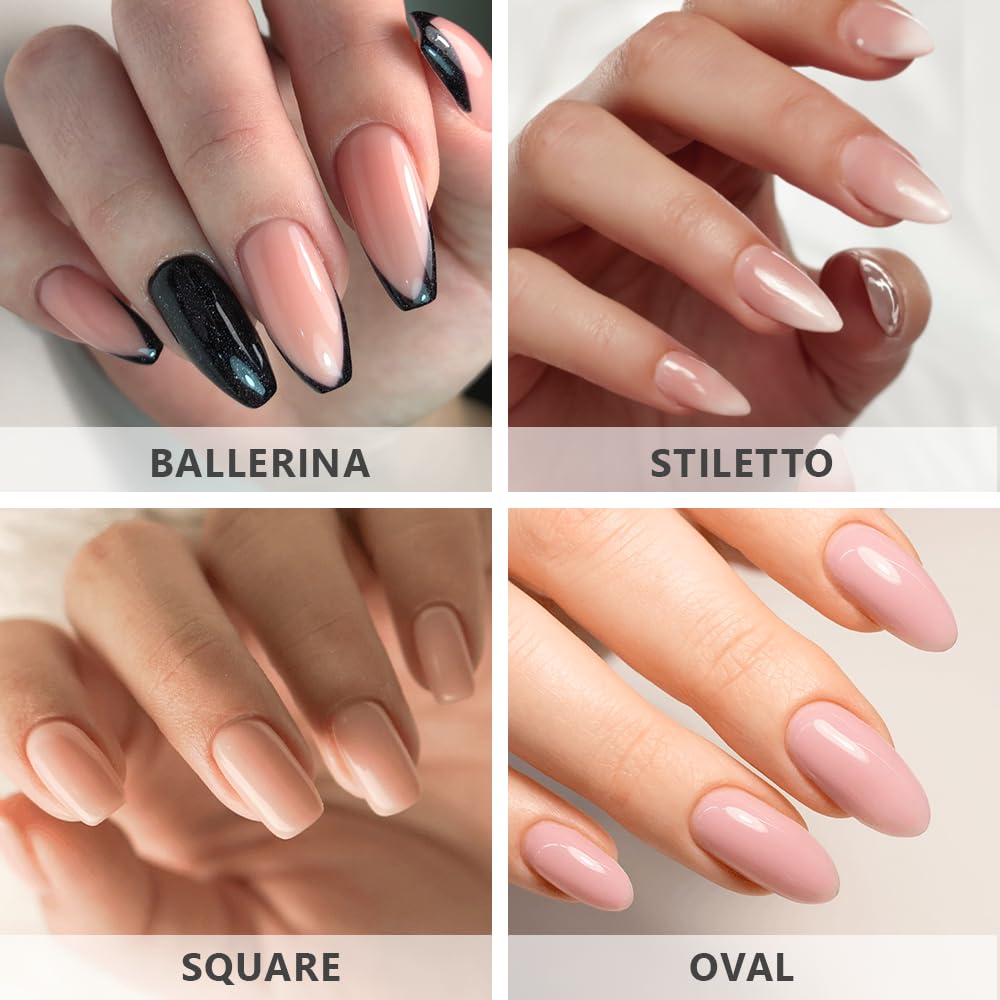 Sincero Salon Nude Cover Builder Gel for Nail Extensions - Professional Hard Gel Nail Strengthener for Weak & Damaged Nails - LED/UV Curable Builder Gel with Nail Forms - 50ml Nail Repair & Hardening Gel for Salon & Home Manicures - Perfect for Natural Nail Protection & Long-Lasting Extensions