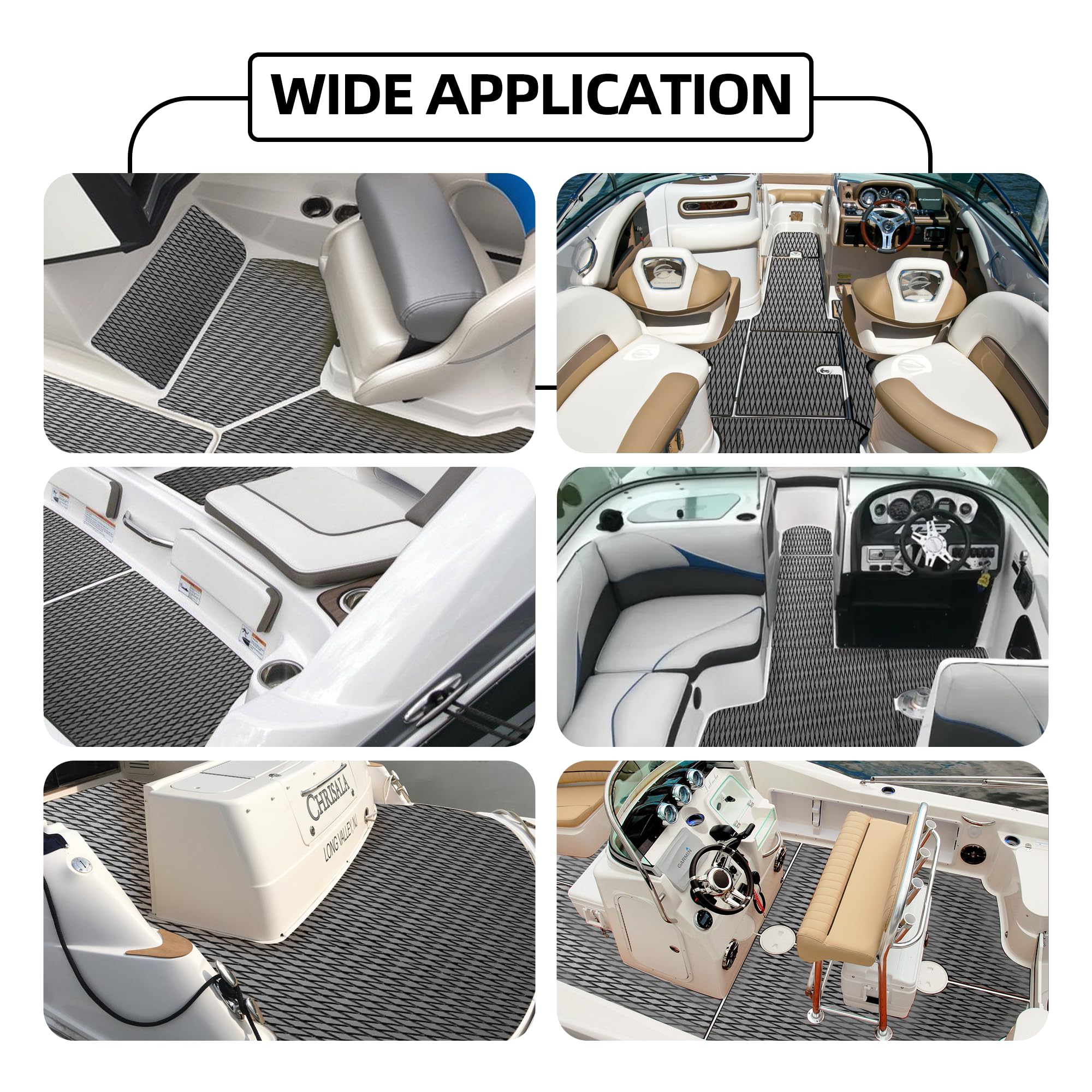 Premium EVA Foam Boat Decking - Non-Slip Marine Flooring Mats for Boats, RV, Yacht & Kayak (94.5