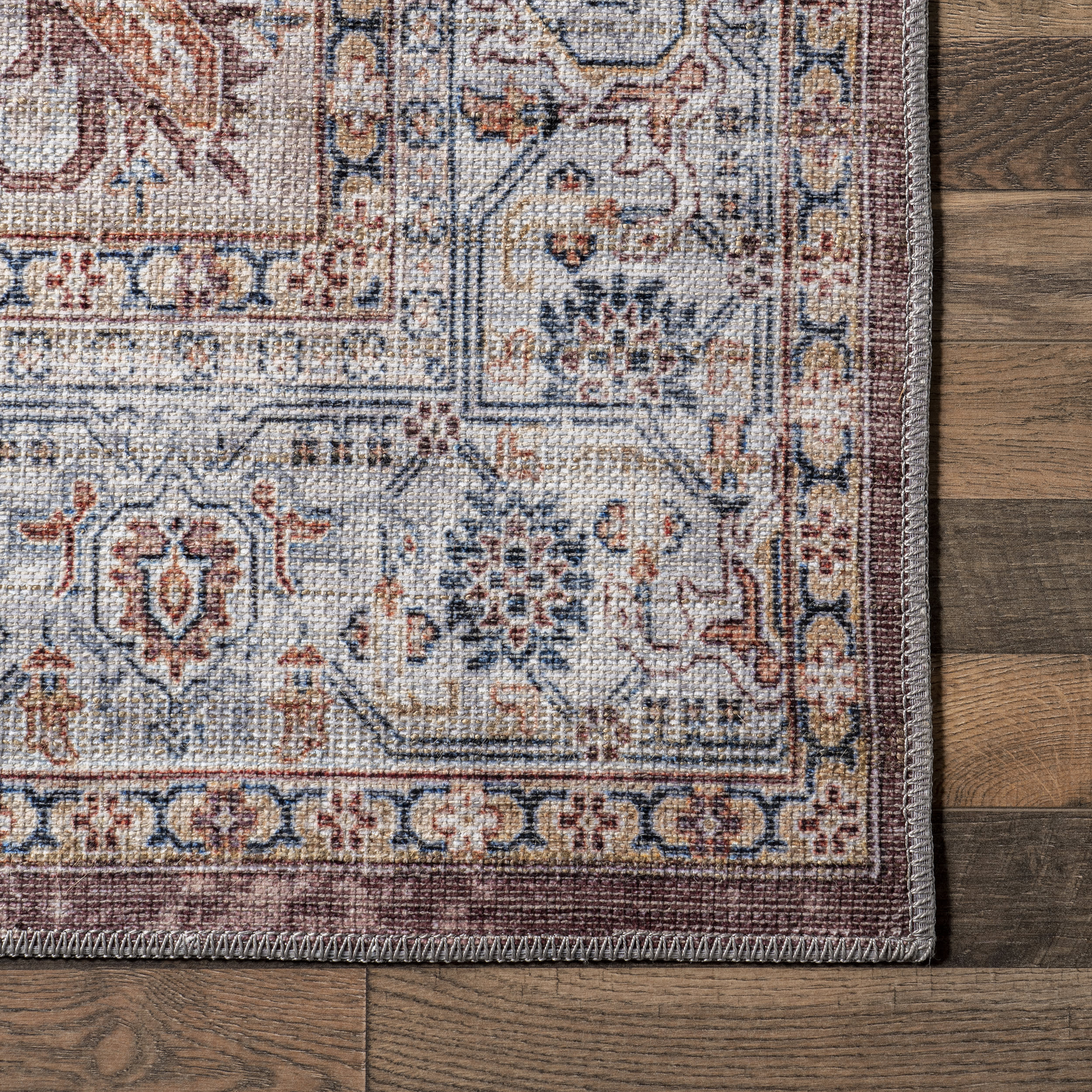 Cecelia Medallion Washable Rug - Soft Blush Pink Area Rug for Living Room, Bedroom, Dining Room | Machine Washable, Stain Resistant, Non-Slip Backing | Perfect for Home Decor, Apartment, Dorm