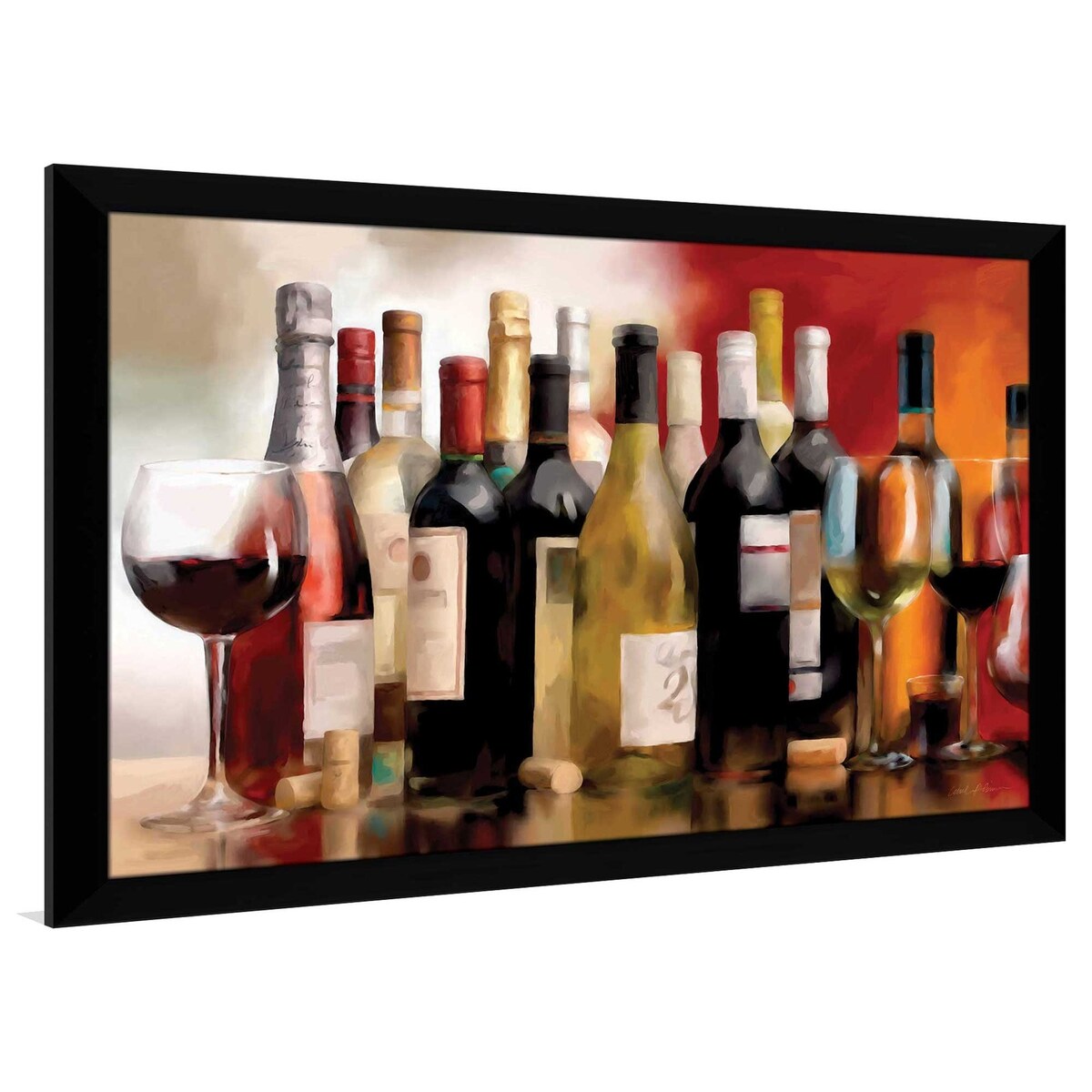 Carol Robinson Wine Art Print on Acrylic - Elegant Wine-Themed Wall Decor for Dining Room, Bar, or Kitchen | Perfect Gift for Wine Lovers
