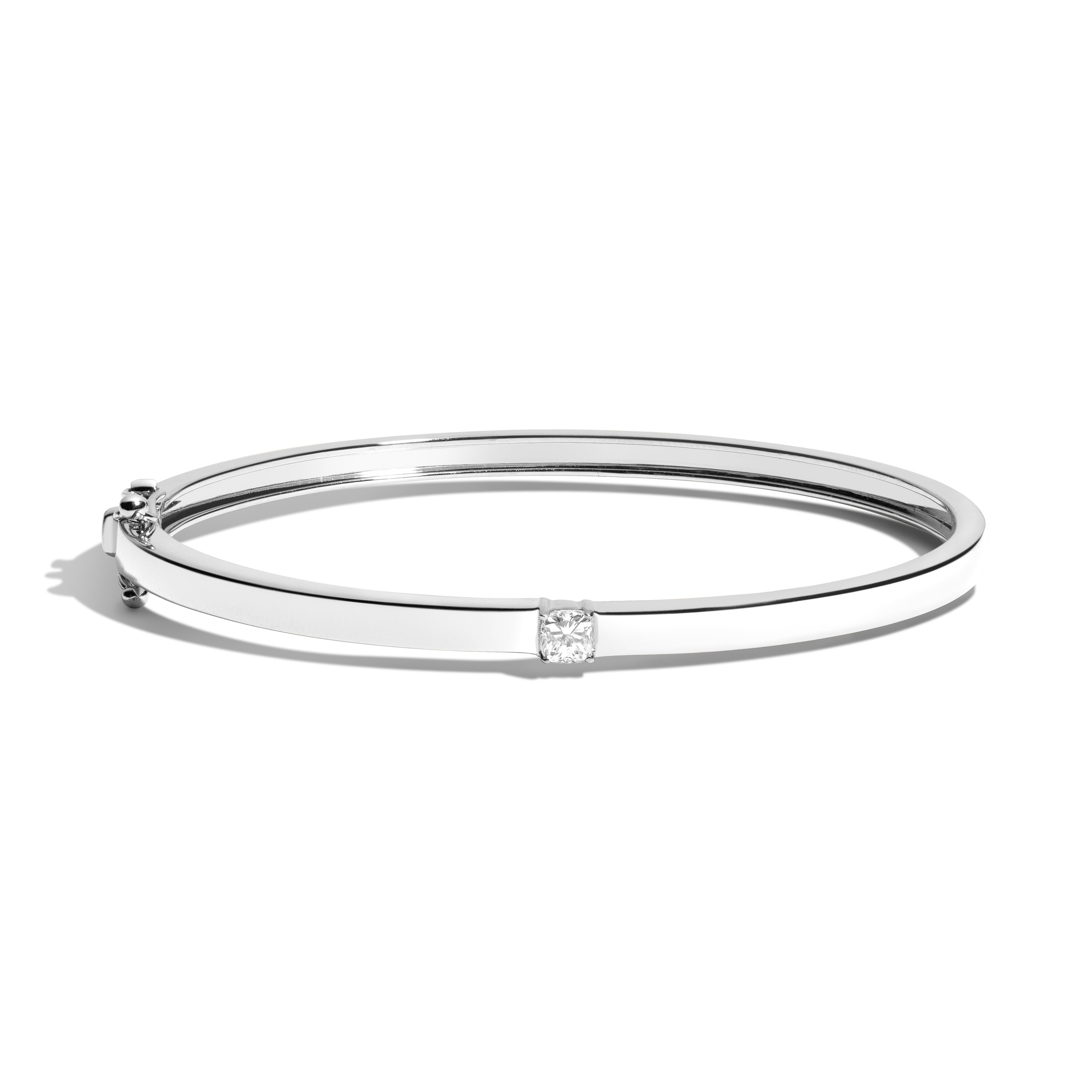 Luxury Diamond Cushion Bangle Bracelet for Women - 14K Gold Plated Elegant Jewelry Gift for Anniversary, Wedding & Special Occasions