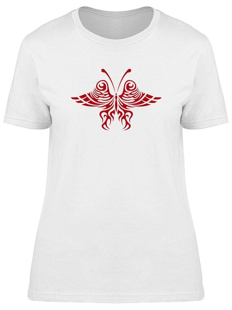 Stylish Red Butterfly Print T-Shirt for Women - Perfect for Casual Outfits, Summer Fashion & Outdoor Activities