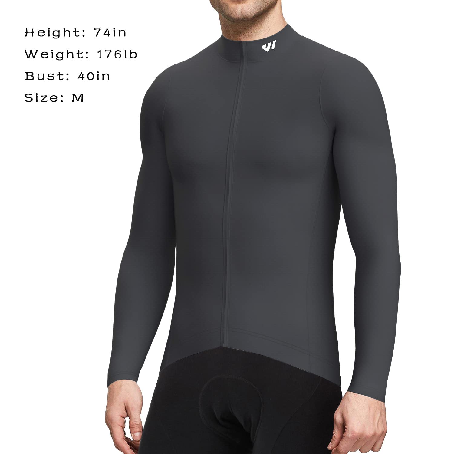 **Men's Long Sleeve Cycling Jersey - Full Zip Breathable Bike Shirt with Pockets - Road Bicycle Clothing for Training & Outdoor Riding**