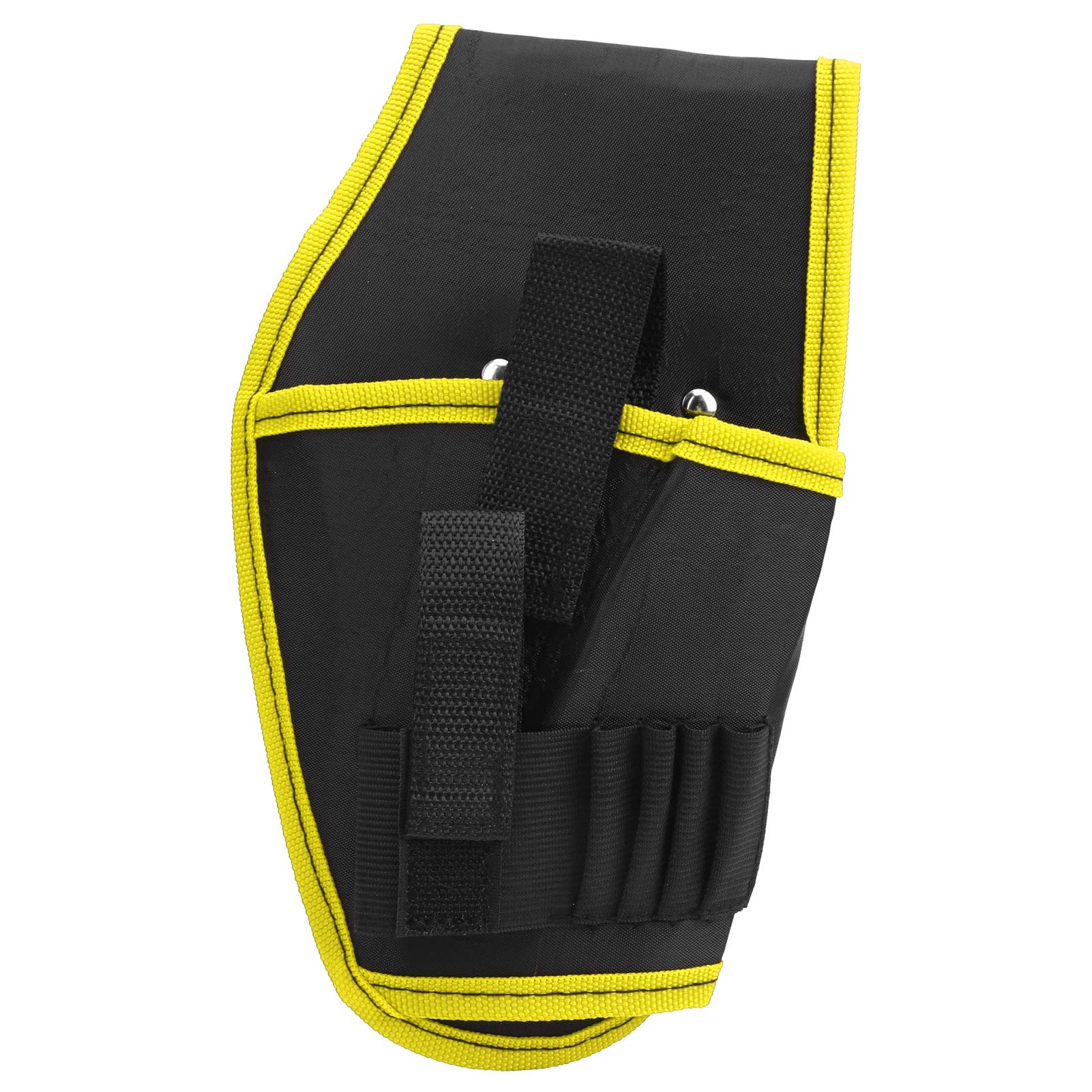 WNSC Drill Pouch - Heavy Duty Electric Drill Tool Belt Bag with Yellow Edge | Drill Bit Organizer & Tool Holster for Construction, DIY & Home Improvement Projects