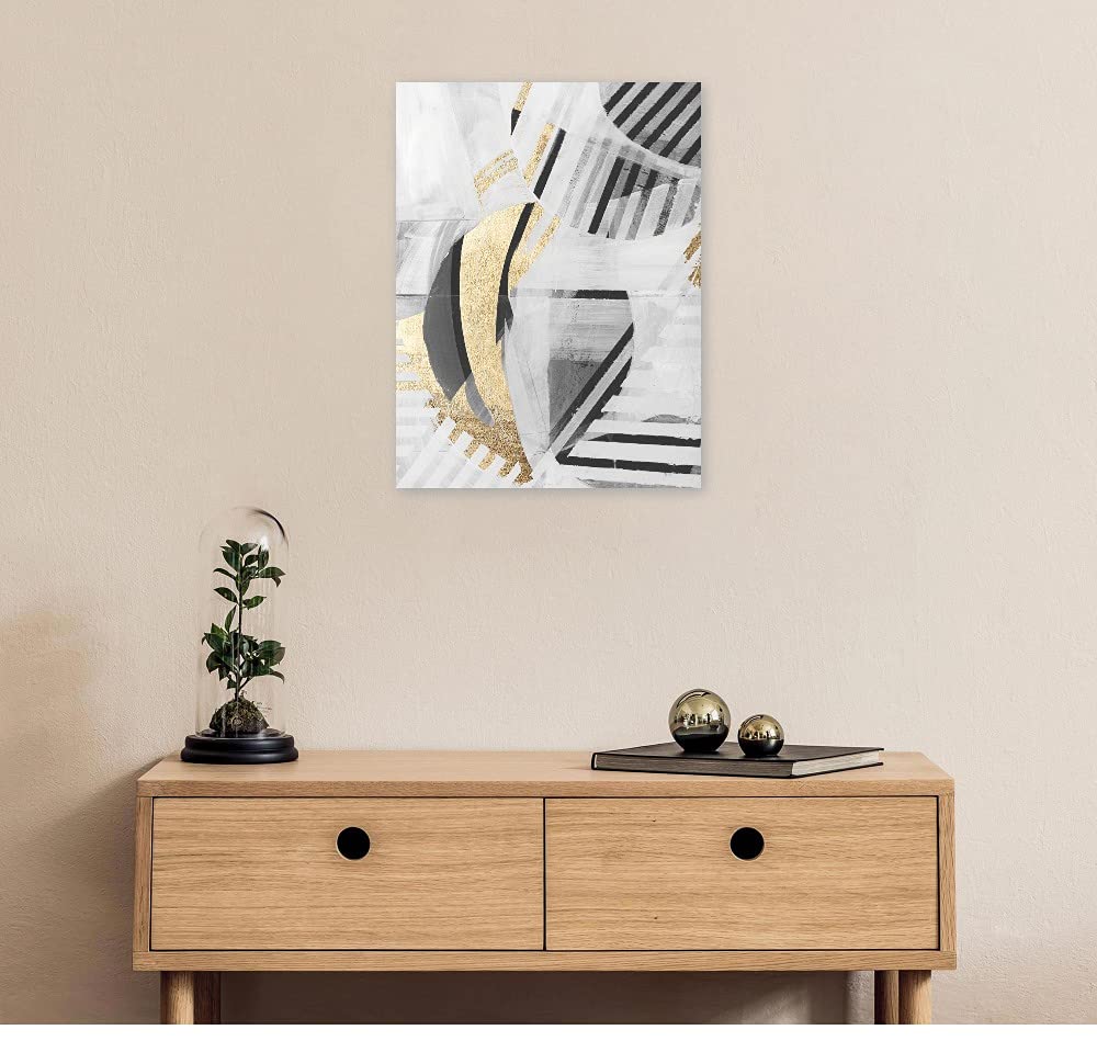 Eva Watts Neutral Wave Lengths Canvas Wall Art - Modern Abstract Painting for Living Room, Bedroom, Office & More - Ready to Hang 42x56 Inches - Perfect for Home Decor, Gifts & Interior Design
