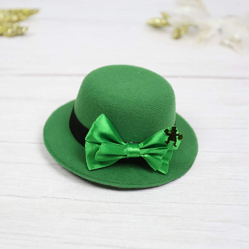 **ABOOFAN 2-Pack St. Patrick's Day Hat Hair Clips - Green Mini Hat Hairpins, Festive Hair Accessories for Women & Girls - Perfect for Parties, Parades & Themed Events**