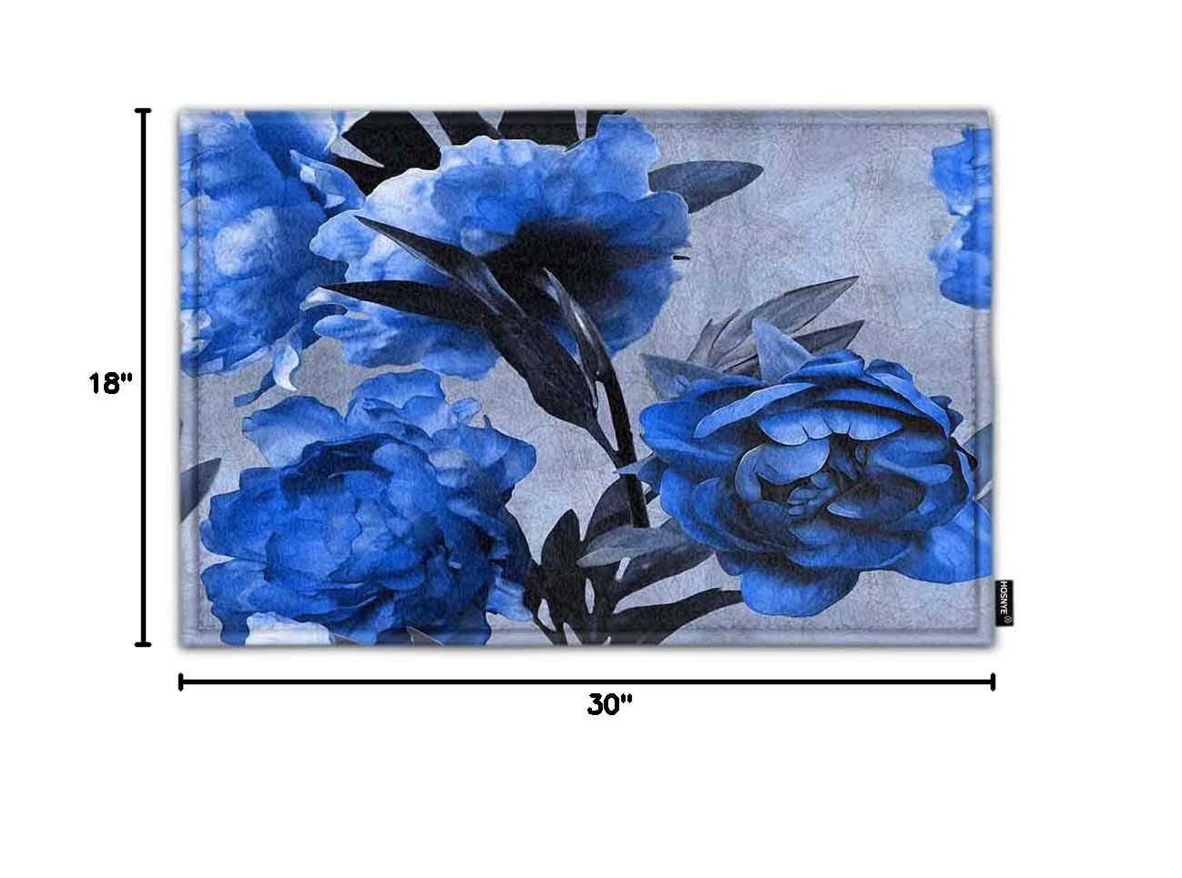 Non-Slip Flower Door Mat - Watercolor Rose for Bathroom & Bedroom
