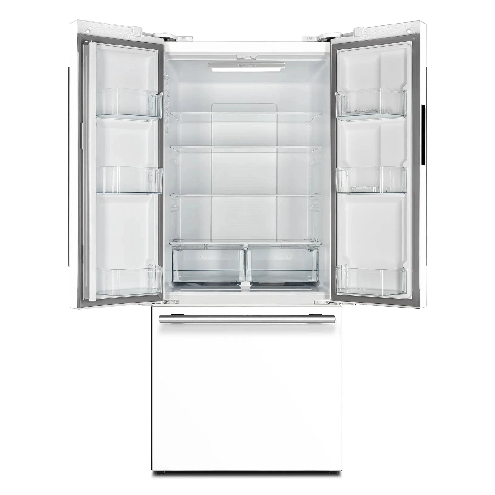 Forno Espresso Gallipoli 30-Door Refrigerator with Ice Maker - White Finish & Antique Brass Handles (Model FFFFD1974 31WHT) | Perfect for Home Bars, Kitchen Upgrades & Entertaining Spaces