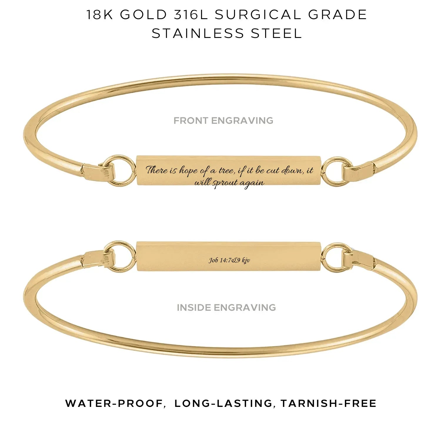 Elegant 'My Story' Bangle Bracelet - Personalized Jewelry Gift for Women - $38.00 - Perfect for Anniversaries, Birthdays & Special Occasions