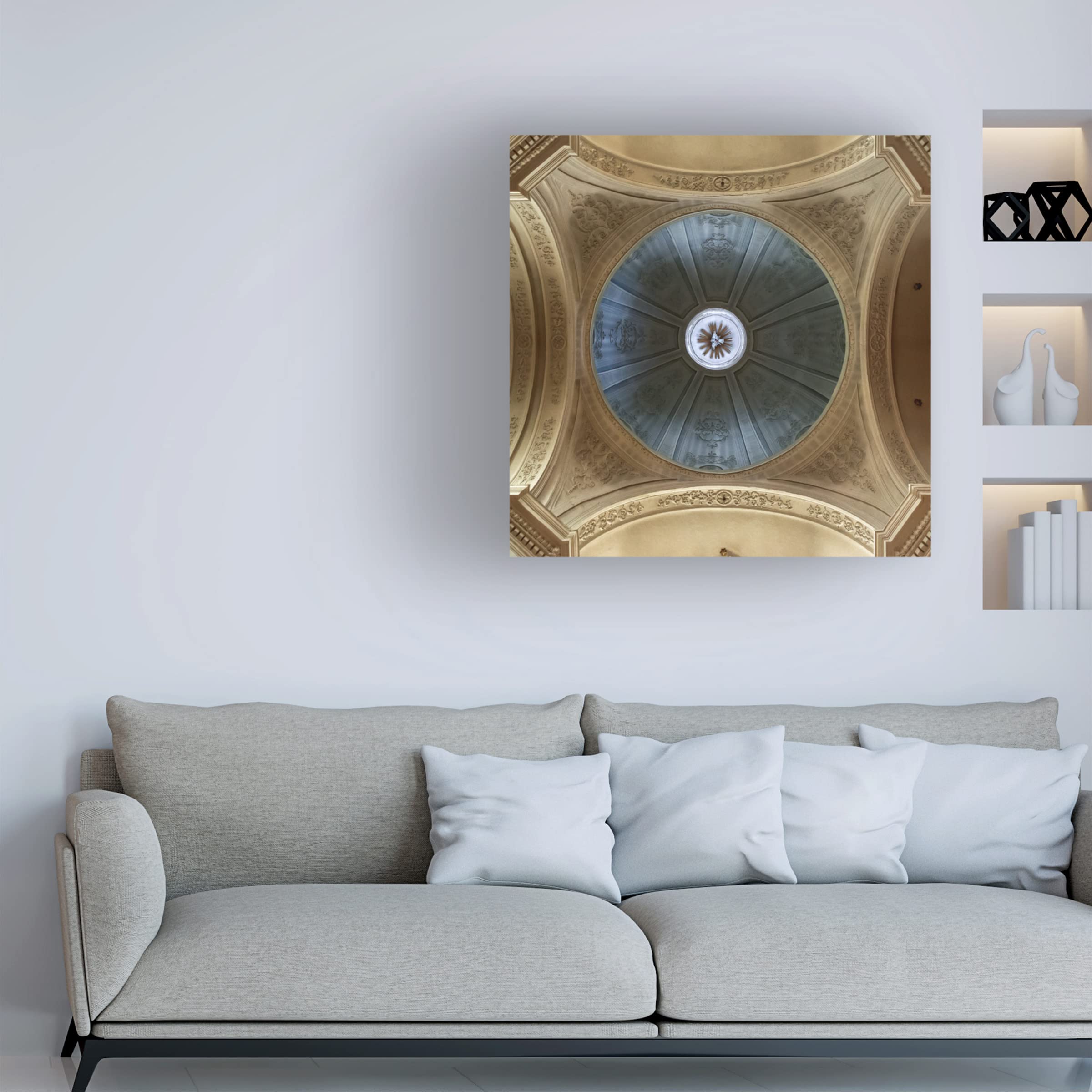 Trademark Fine Art 'Radiating Star' Canvas Wall Art by Jef Van den Hout - Modern Abstract Painting for Living Room, Bedroom & Office Decor