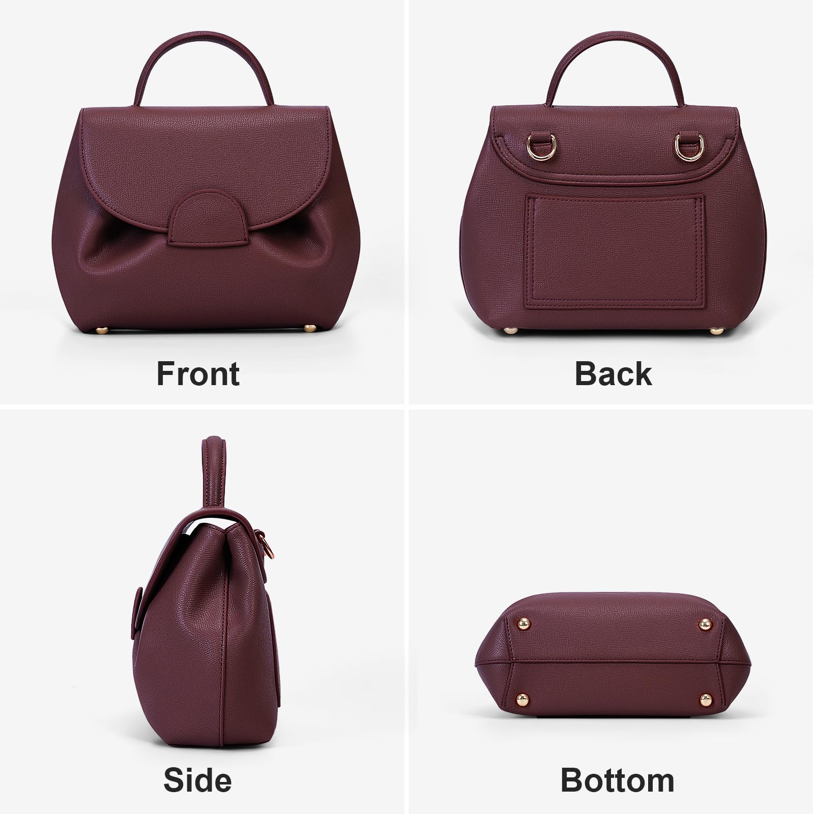 Luxury Designer Small Top Handle Crossbody Bag for Women - Faux Leather Mini Shoulder Purse & Handbag Satchel - Perfect for Work, Travel & Evening Out