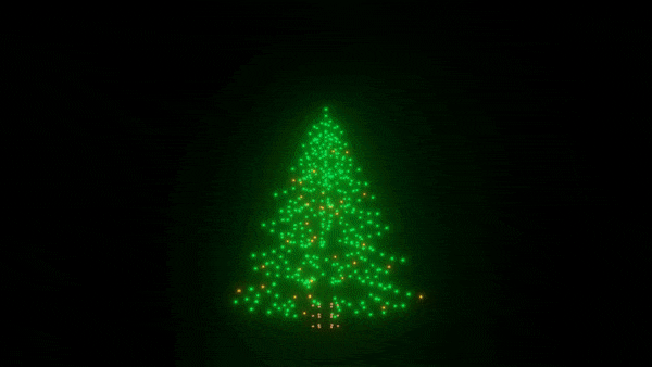 400 Drones Christmas Tree Animation - Stunning Light Show for Holiday Events & Outdoor Displays