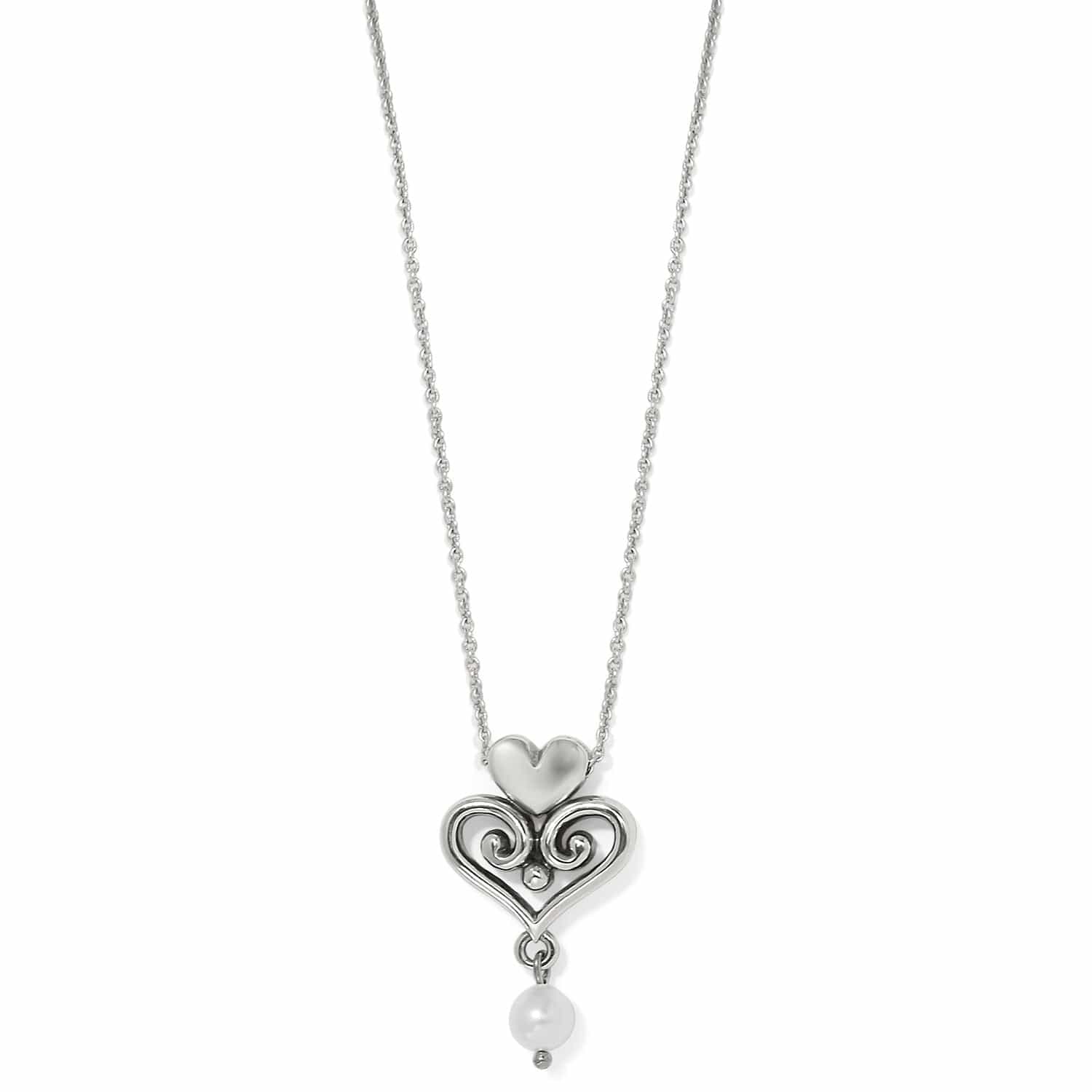 Alcazar Amor Pearl Pendant Necklace for Women - 18K Gold Plated Elegant Jewelry Gift for Birthday, Anniversary & Valentine's Day - Perfect for Weddings, Parties & Special Occasions