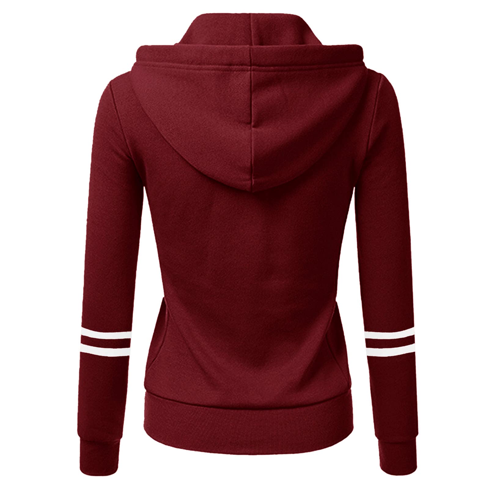 Women's Solid Color Zip-Up Sweatshirt - Long Sleeve Slim Fit Casual Blouse & Cardigan for Party, Work & Everyday Wear | Cozy Fall Winter Fashion Top