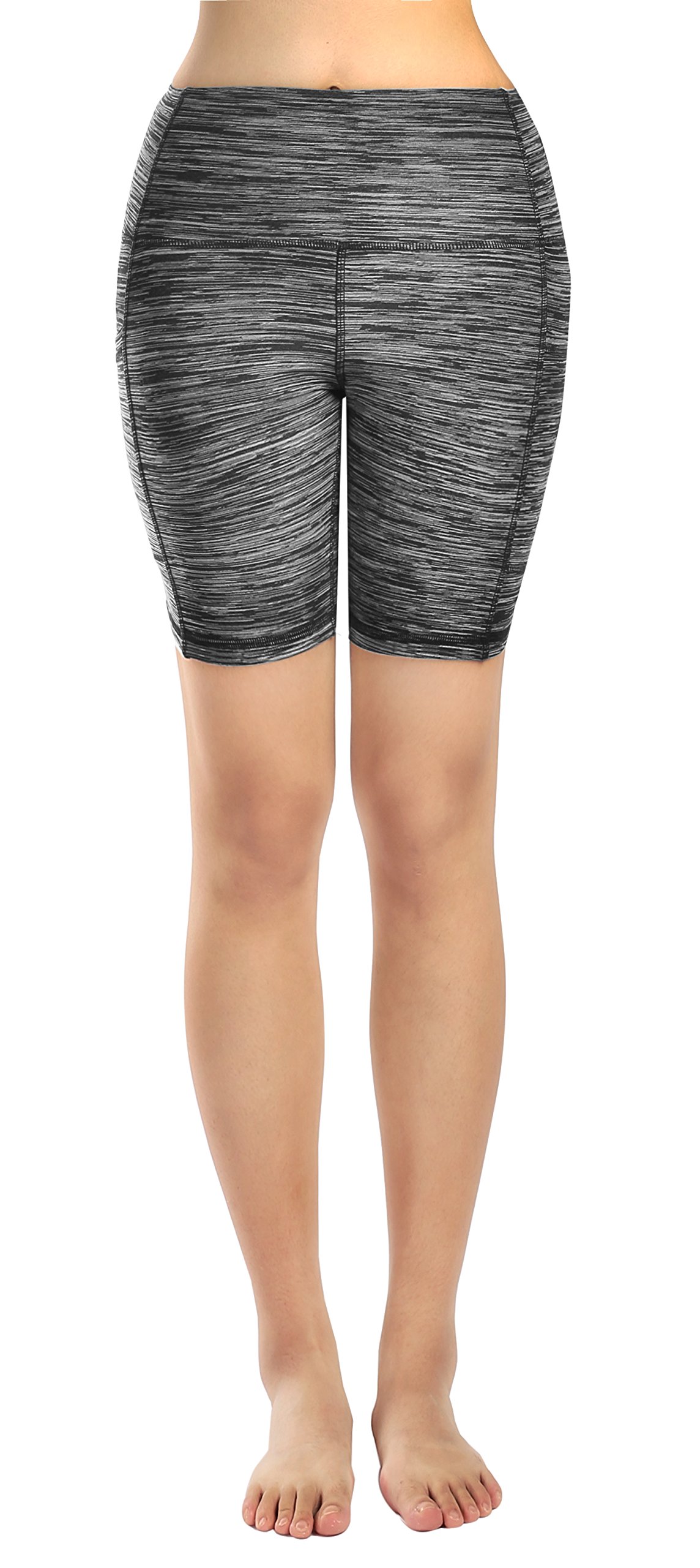 Women's High Waist Yoga Leggings with Side Pockets - Breathable Workout Tights for Running, Gym & Lounge Wear