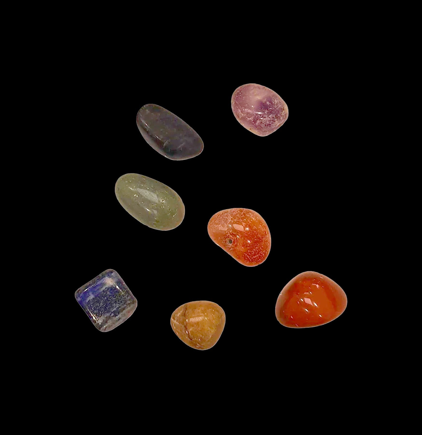 7 Chakra Healing Crystal Stones Set with Velvet Pouch - Meditation, Yoga, Reiki Energy Balancing & Spiritual Decor
