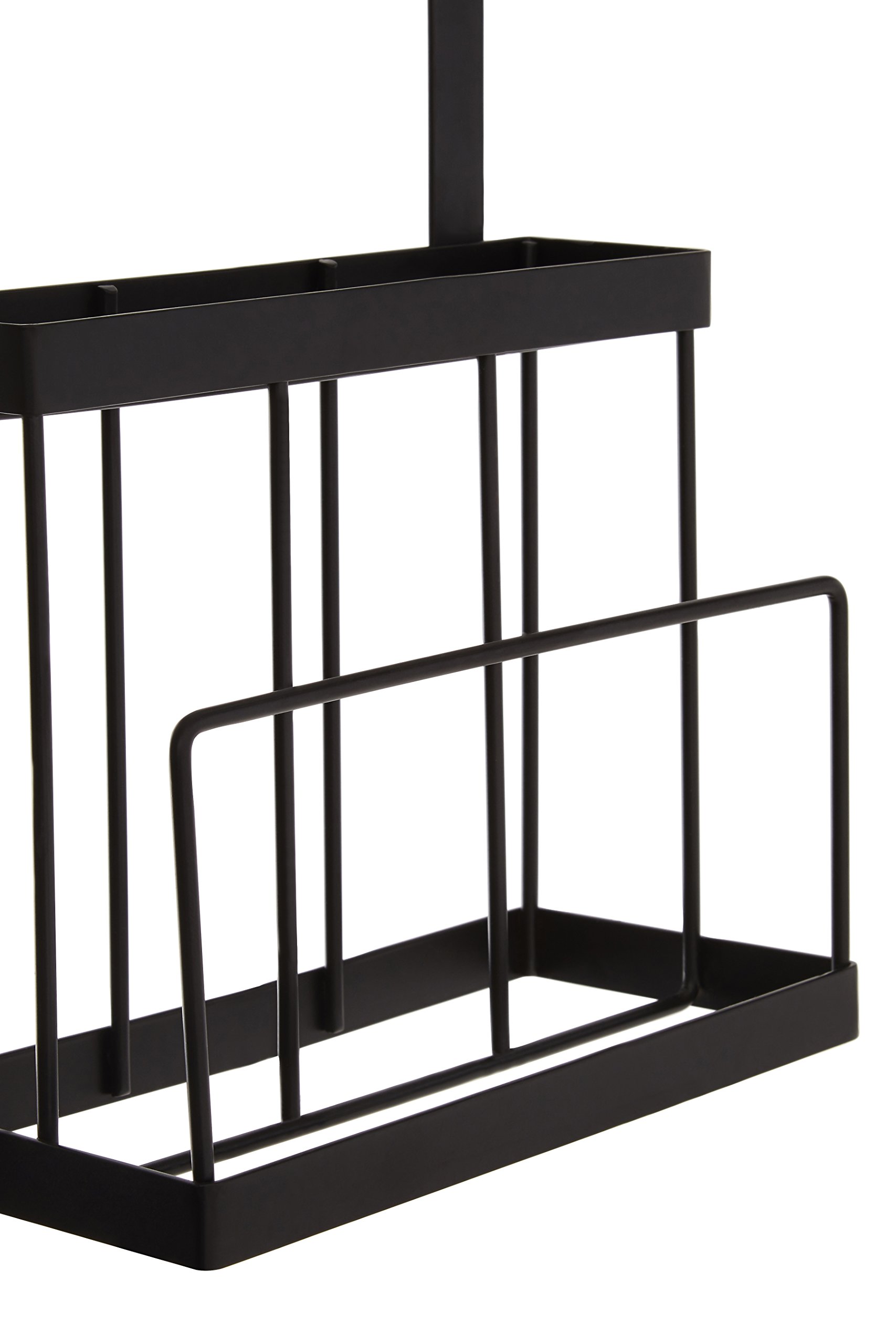 Premier Housewares Sorello Wall-Mounted Knife Storage Rack - Heavy Duty Iron Construction, Space-Saving Black Design (12 x 24 x 39 cm) - Perfect for Kitchen Organization & Knife Safety in Small Spaces