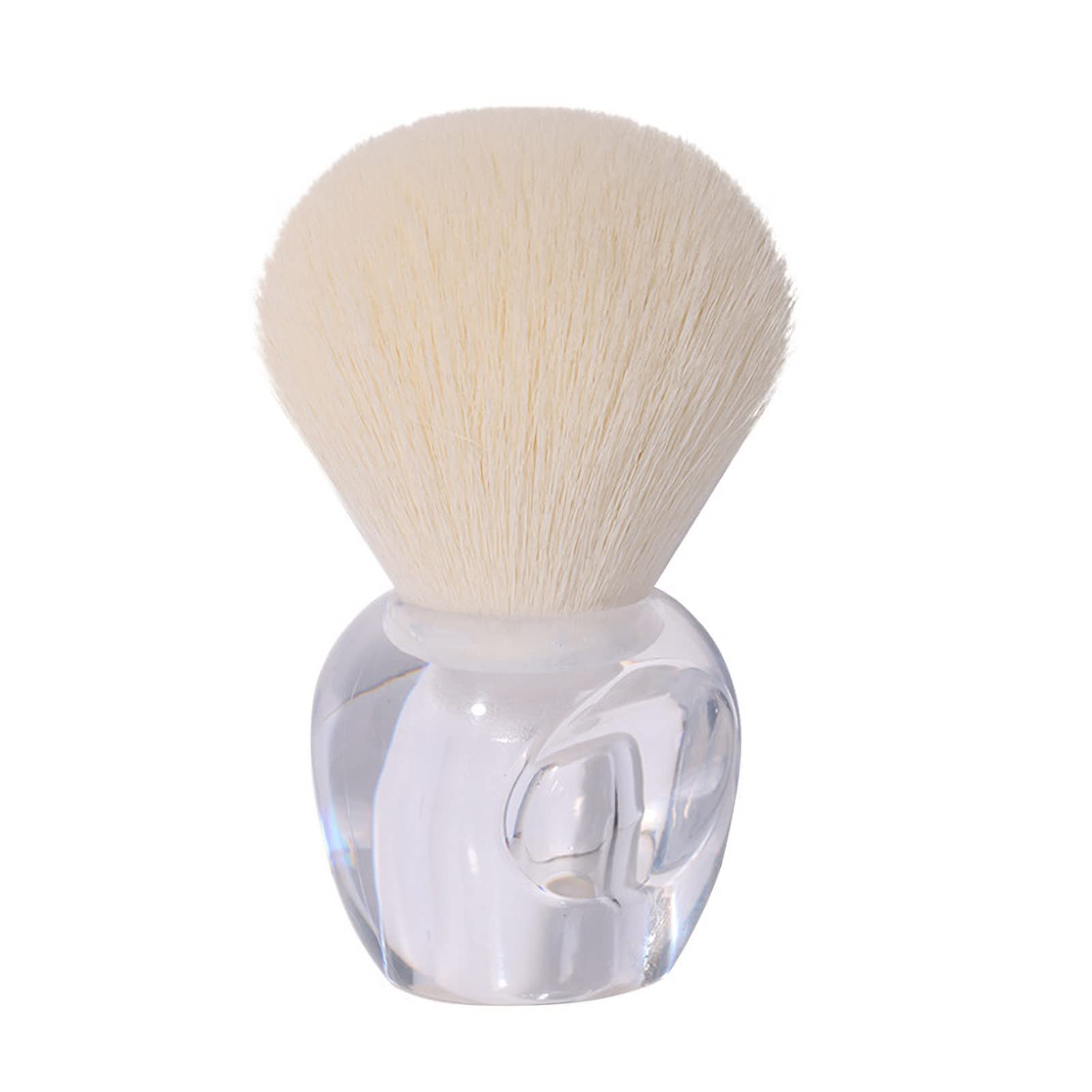 UNIMEIX Kabuki Nail Brush - Round Head Dust Powder Remover for Acrylic & UV Gel Nail Art - Transparent Cleaning Brush for Professional & Home Manicure - Perfect for Nail Salons, DIY Nail Art & At-Home Grooming