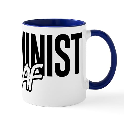White/Navy Inside - Feminist AF Mug
