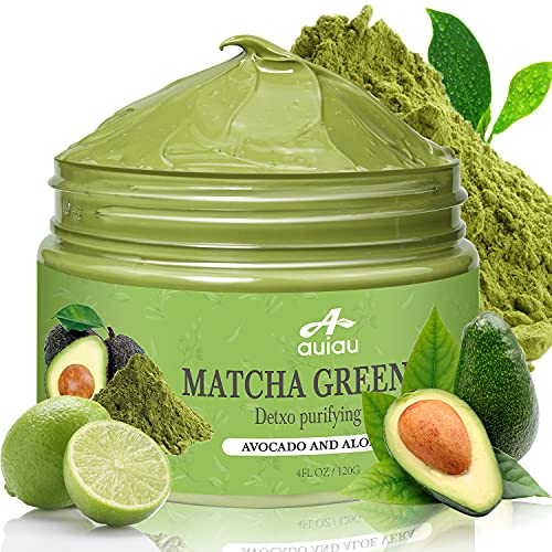 Organic Avocado & Matcha Green Tea Clay Mask - Deep Cleansing, Moisturizing Facial Treatment for Acne Control, Oil Balancing & Pore Refining (4oz) | Perfect for Spa Days, Self-Care Routines & Oily/Combination Skin Types