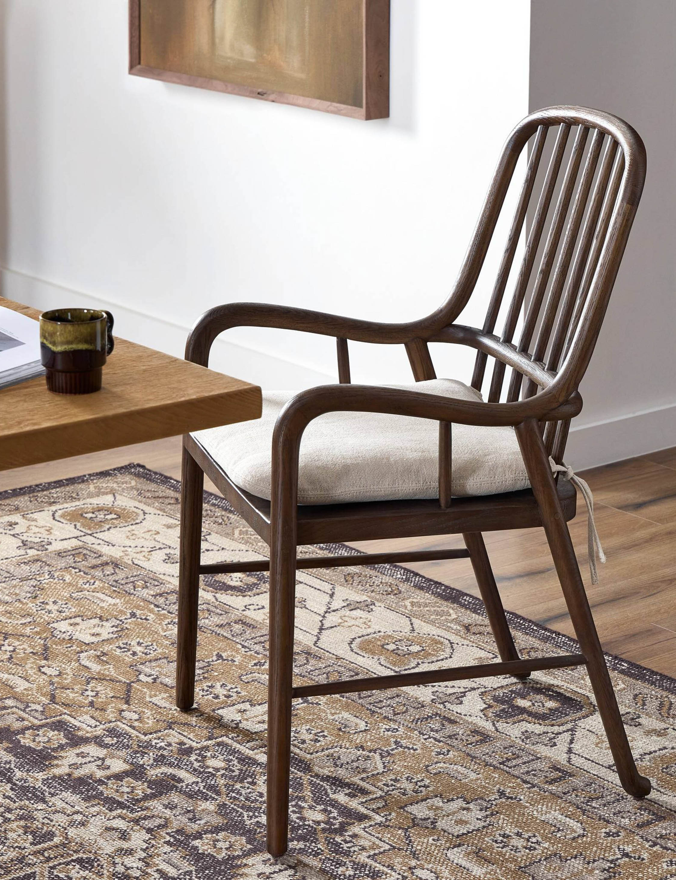 Brenna Dining Chair by Amber Lewis x Four Hands - Modern Farmhouse Dining Chair for Kitchen, Dining Room & Office - Comfortable & Stylish Seating for Home Decor