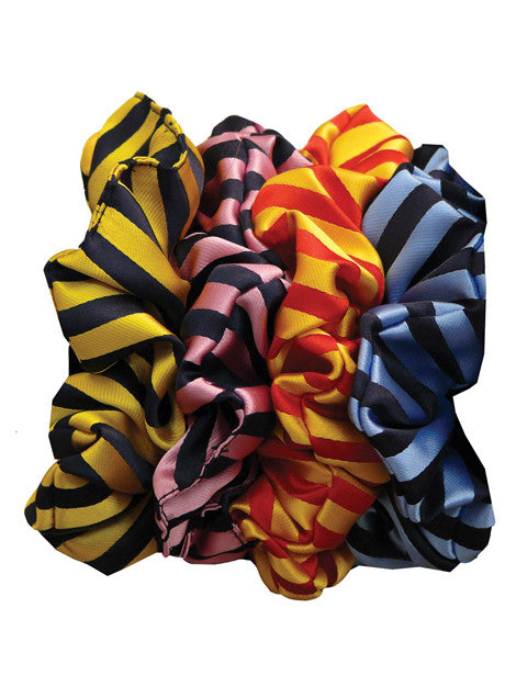 Equetech Broad Stripe Hair Scrunchies - Soft Elastic Hair Ties for Women & Girls (3-Pack) - Perfect for Workouts, Yoga, and Everyday Styling