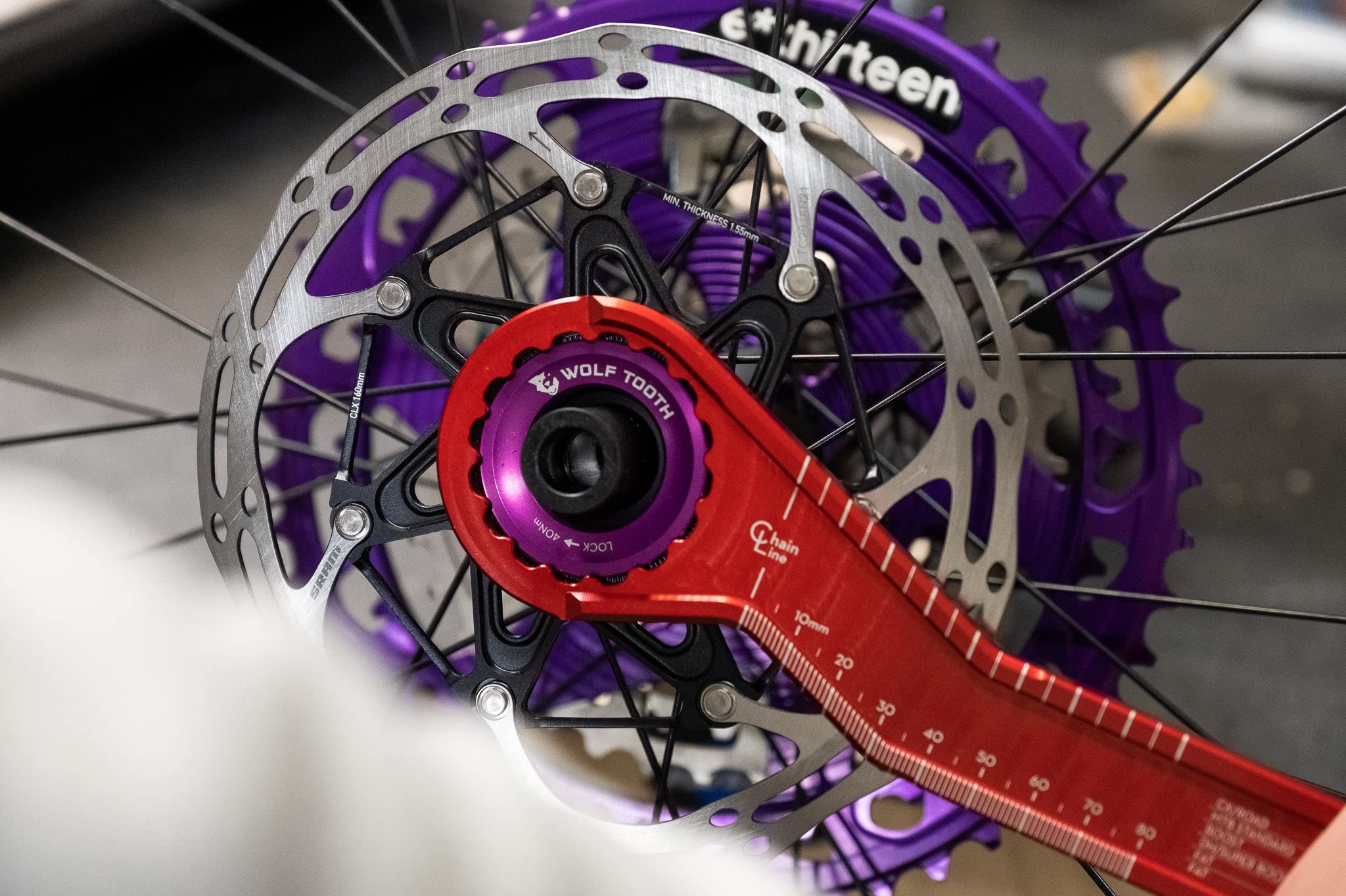 Wolf Tooth Centerlock Rotor Lockring - Red Bicycle Disc Brake Lockring for MTB & Road Bikes | Secure Disc Brake Installation for Cycling & Mountain Biking