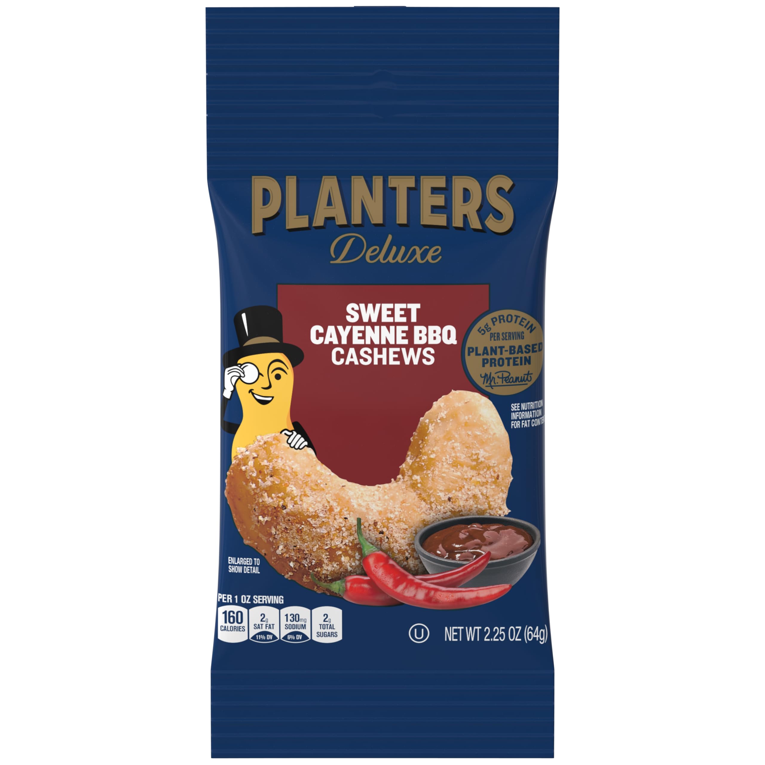 PLANTERS Sweet Cayenne BBQ Cashews - Spicy Roasted Nuts, 10 Pack (10oz) - Perfect for Snacking, Parties & Game Day Treats