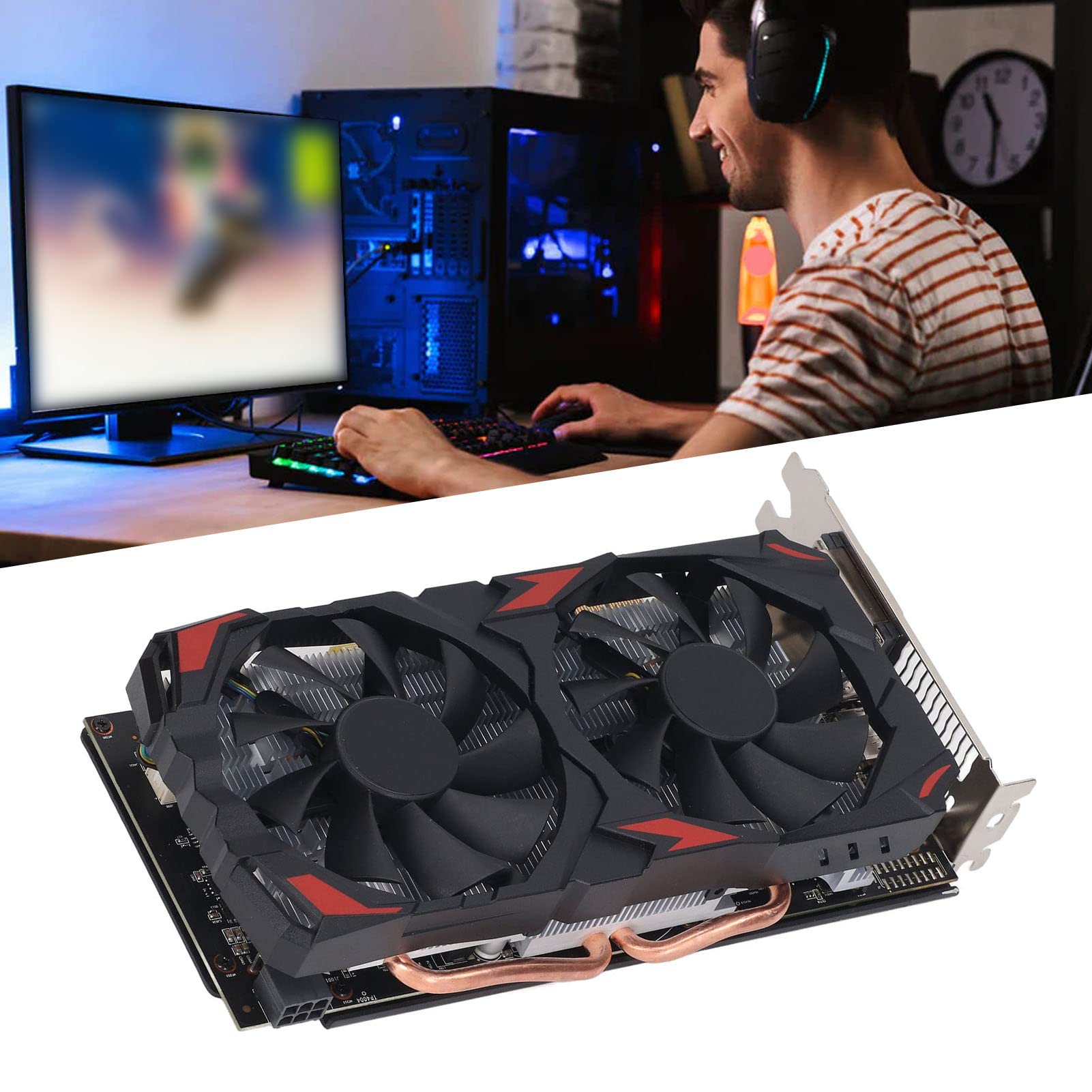 8GB DDR5 256-Bit RX 580 Gaming Graphics Card with Dual Fans - High Performance Desktop PC Video Card for 4K Gaming, Streaming & VR | Perfect for Fortnite, Call of Duty & Esports