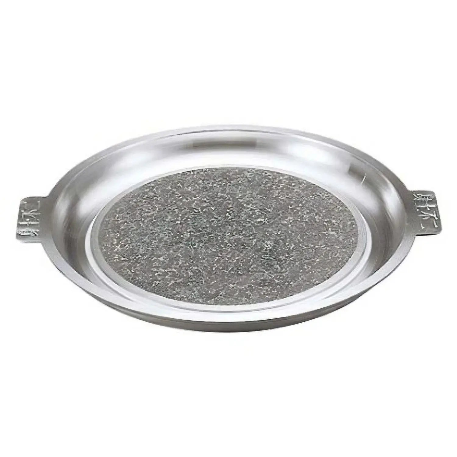 EBM Jangsu Ishiyaki Hot Stone Plate with Wide Aluminum Rim - Premium Japanese Cooking Stone for Grilling, Searing & Serving - Perfect for BBQ, Steak, Sushi & Home Dining
