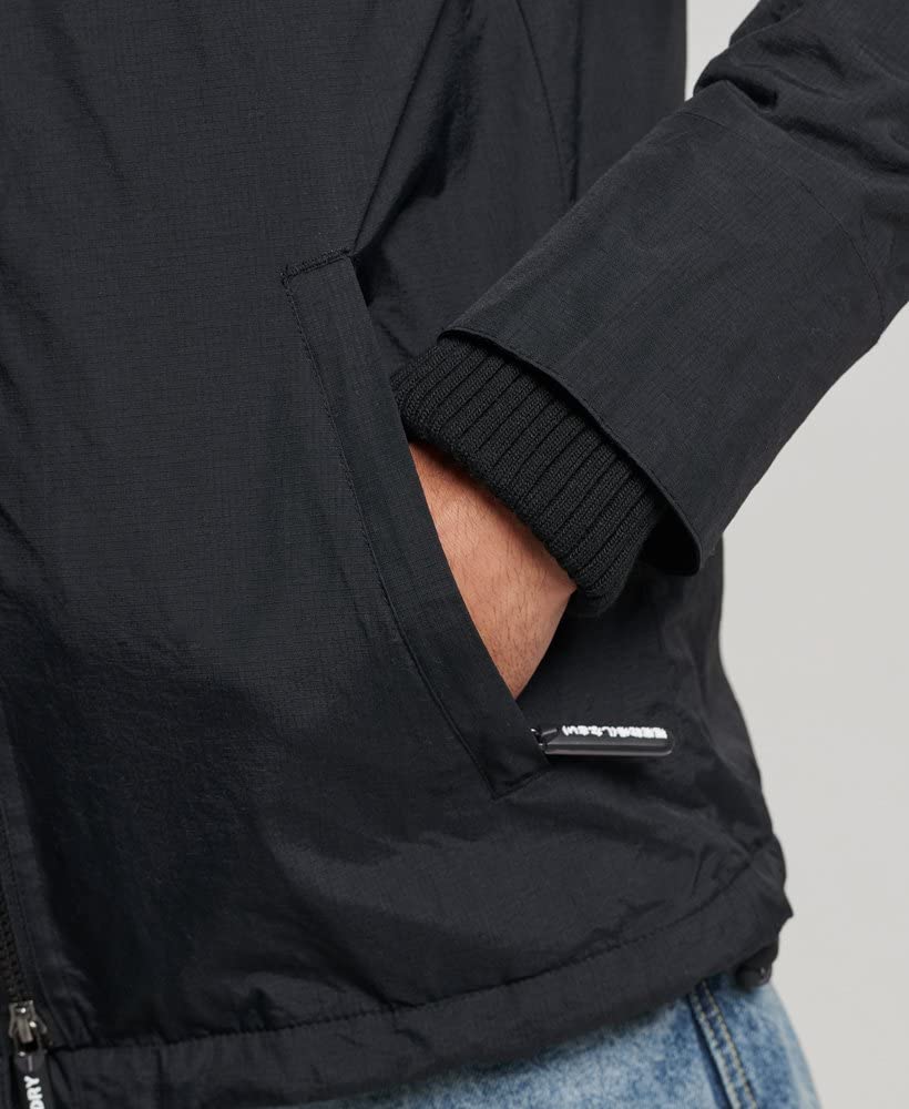 Superdry Men's Waterproof Rain Jacket - Lightweight Windproof Outdoor Coat for Hiking, Camping & Travel