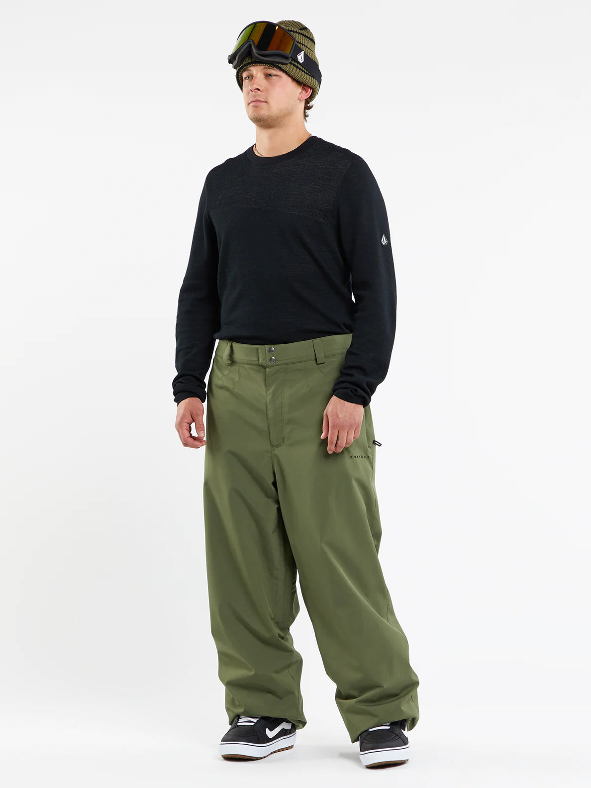 Volcom 2024 Dustbox Pants - Military Green Tactical Cargo Pants for Men | Outdoor Hiking, Camping & Workwear