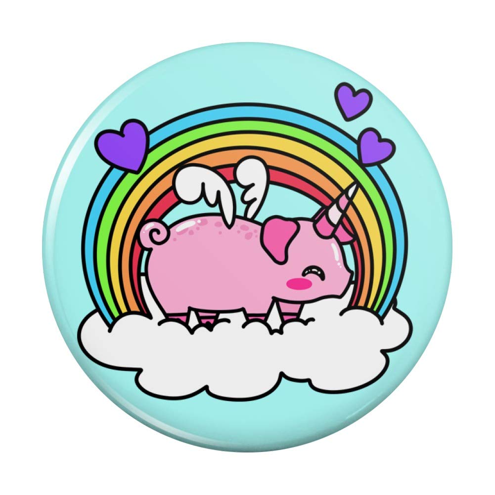 Adorable Unicorn Pig Rainbow Fridge Magnet - Fun Kitchen Decor for Refrigerator, Lockers & Office Use