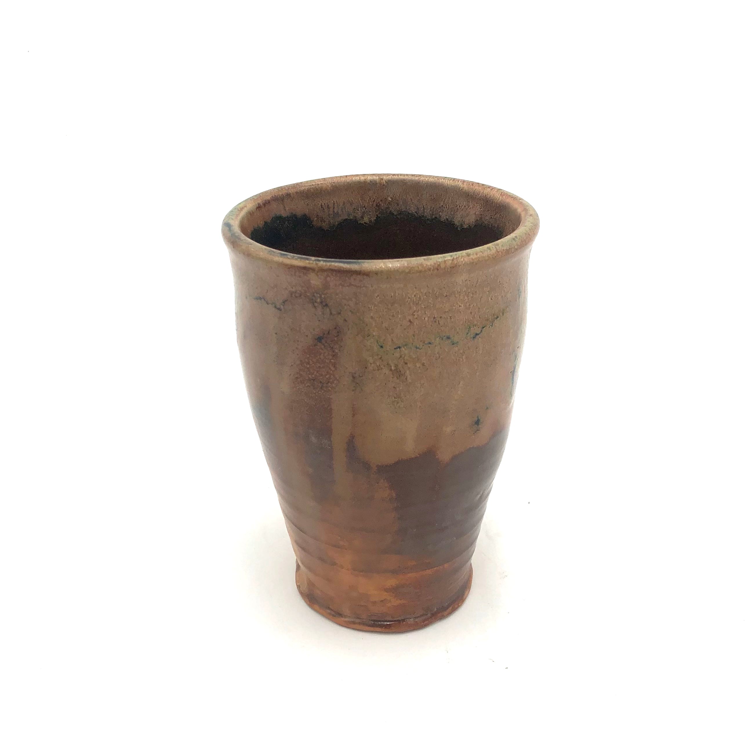 Brian Horsch Wood Fired Ceramic Tumbler - Handcrafted Coffee Mug & Tea Cup (Assorted Artisan Designs) - Perfect for Camping, Home & Office Use