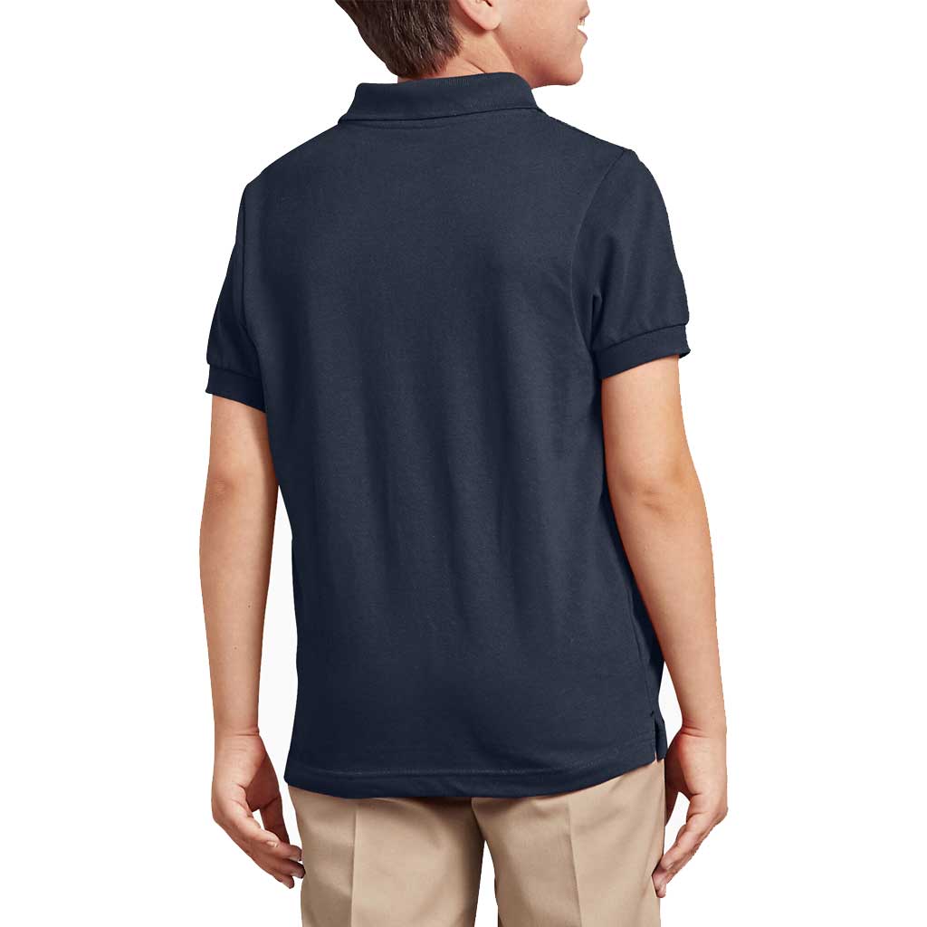 Dickies Youth Pique Polo Shirt for Boys & Girls - Comfortable Dark Navy School Uniform Shirt - Perfect for School, Sports & Casual Wear