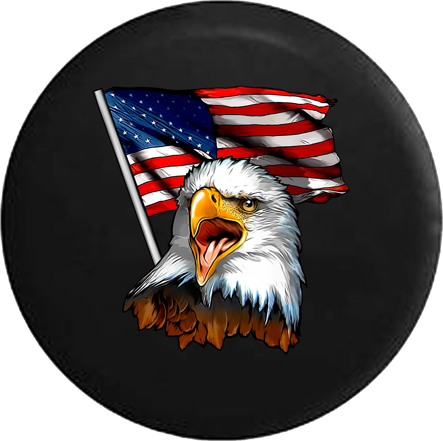 Funny Golf Cartoon Spare Tire Cover for SUV, Truck, RV, Camper & Trailer - 31 Inch Black Thick PVC Leather Wheel Protector | Waterproof & UV Resistant for Outdoor Adventures & Road Trips