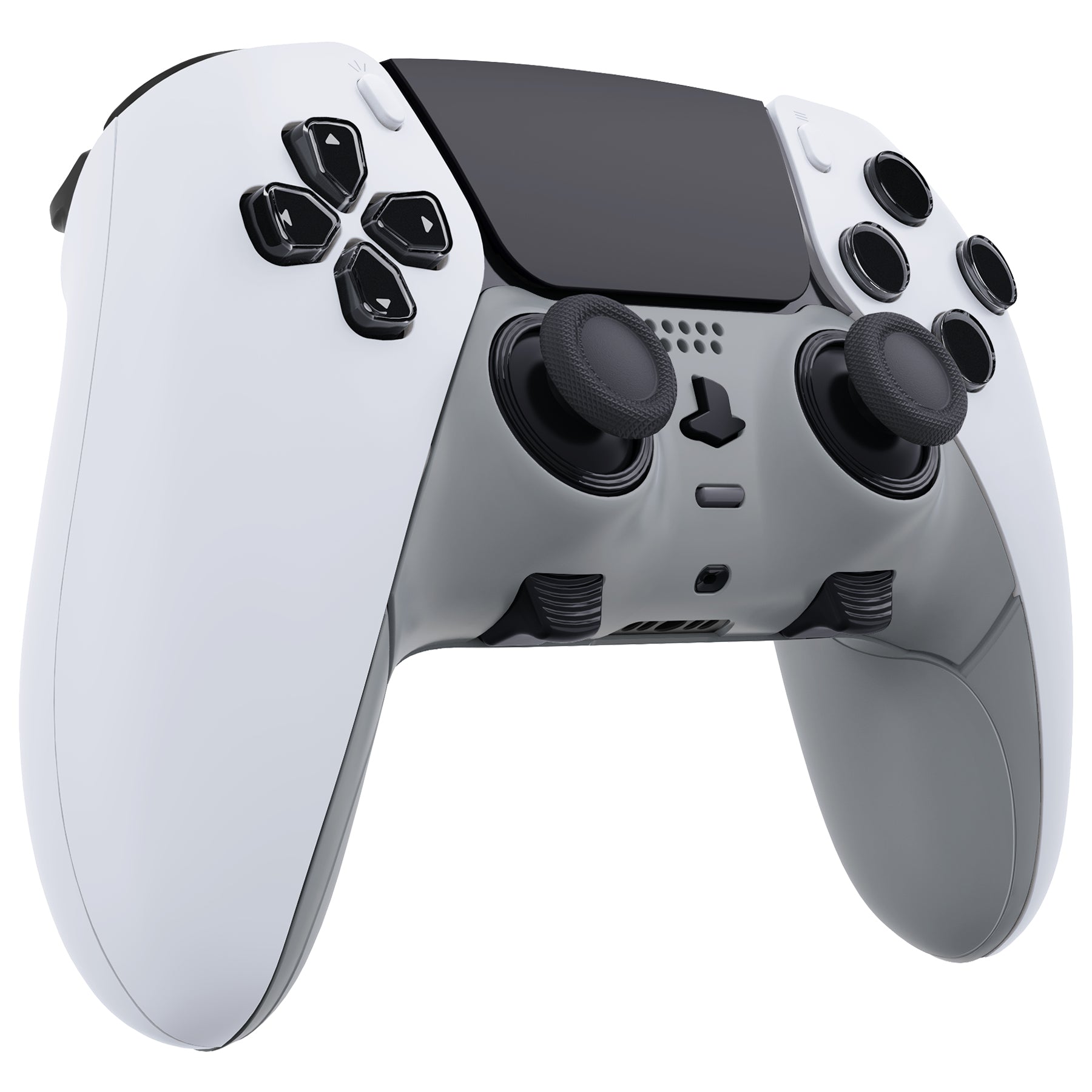 eXtremeRate New Hope Gray PS5 Edge Controller Shell - DIY Replacement Front & Back Cover with Decorative Trim | Custom Plates for Enhanced Gaming Experience | Perfect for PS5 Edge Controller Modding & Personalization